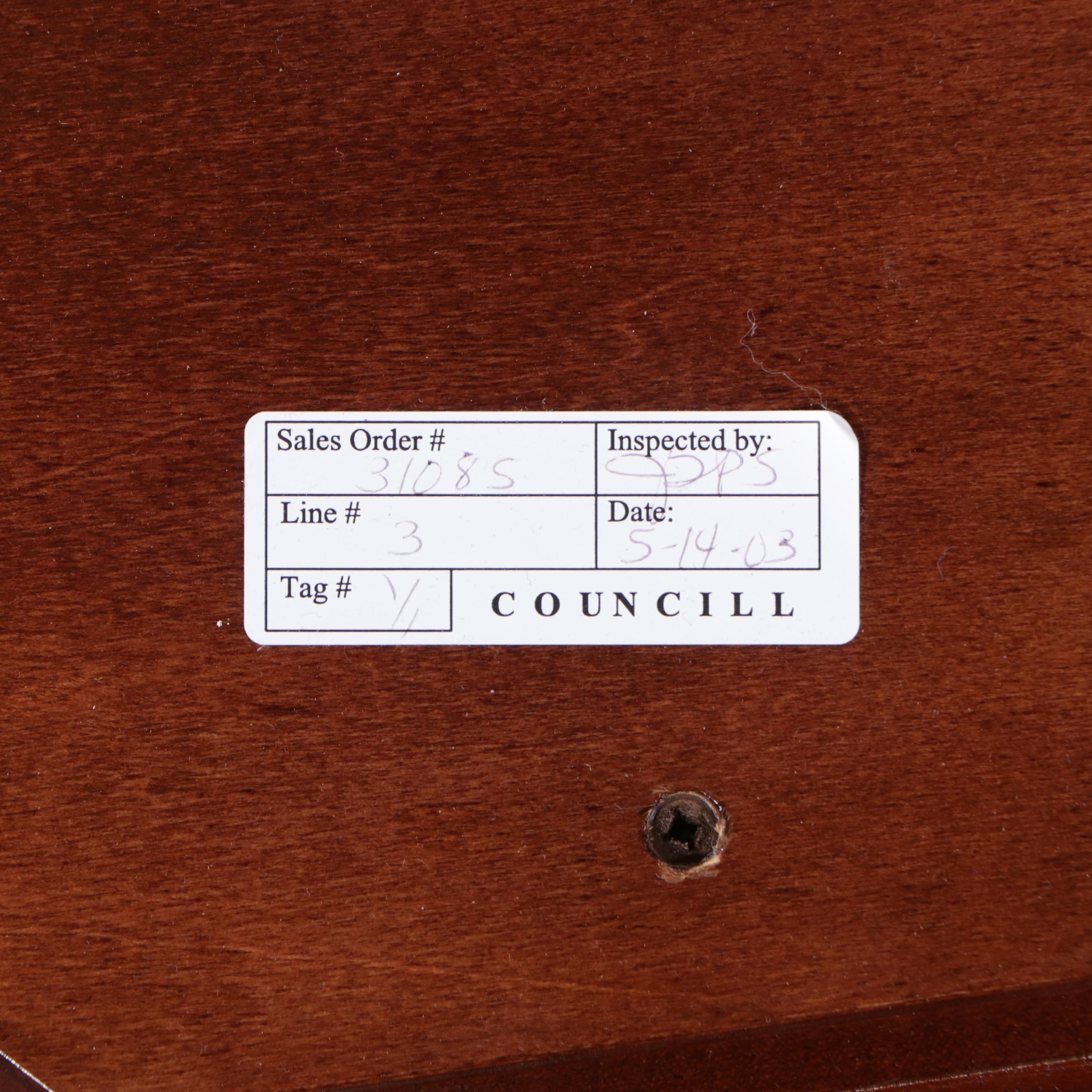 Councill Queen Anne Style Mahogany Piecrust Stand, Late 20th Century