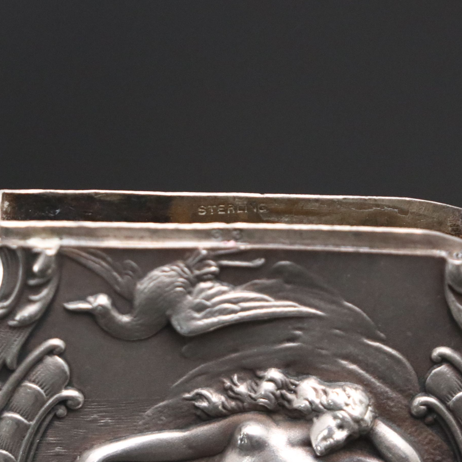 William B. Kerr & Co Art Nouveau Sterling Silver Vesta Case