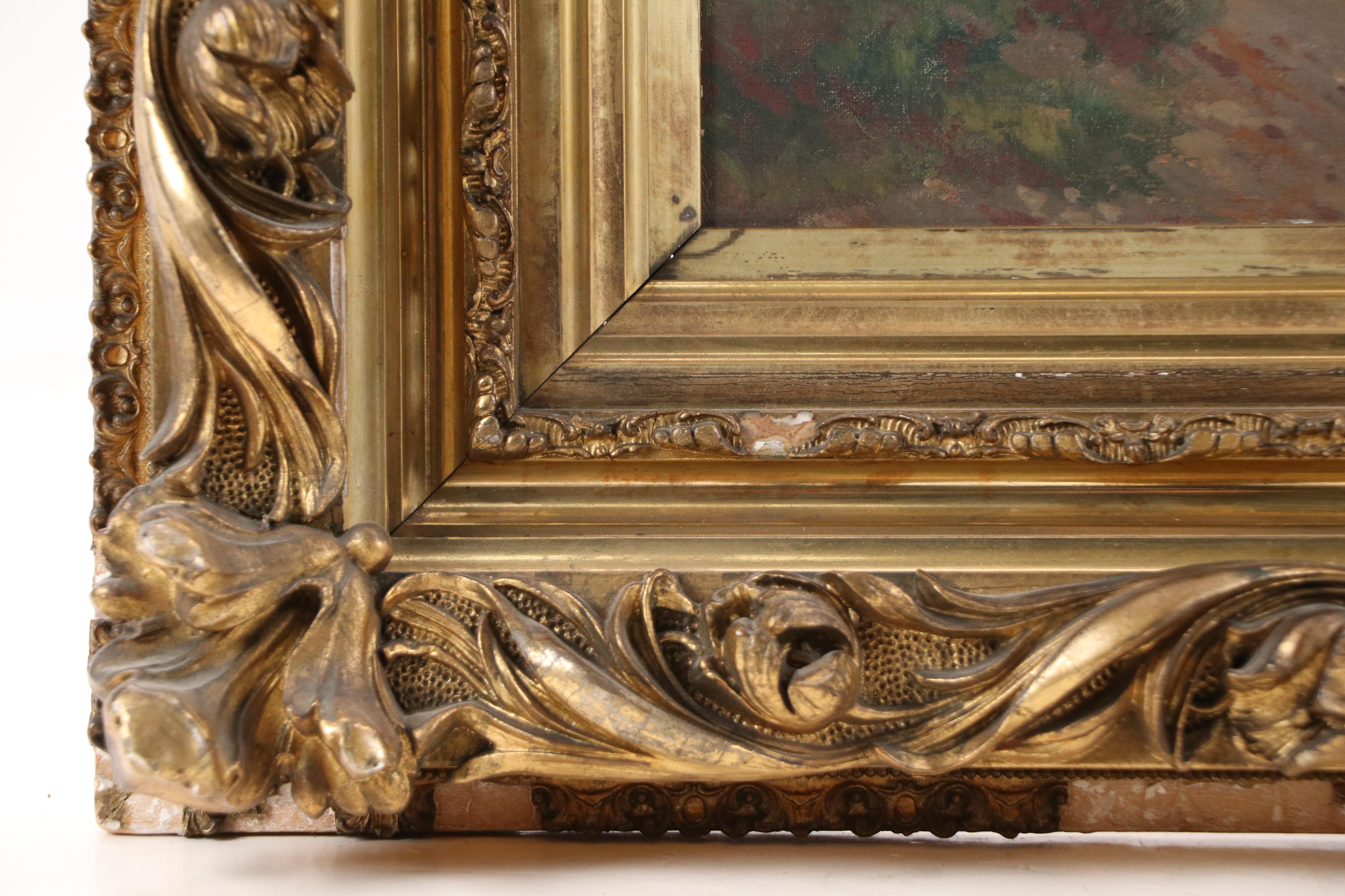 Victor Casenelli Oil Painting of Indigenous Encampment, 19th or 20th Century