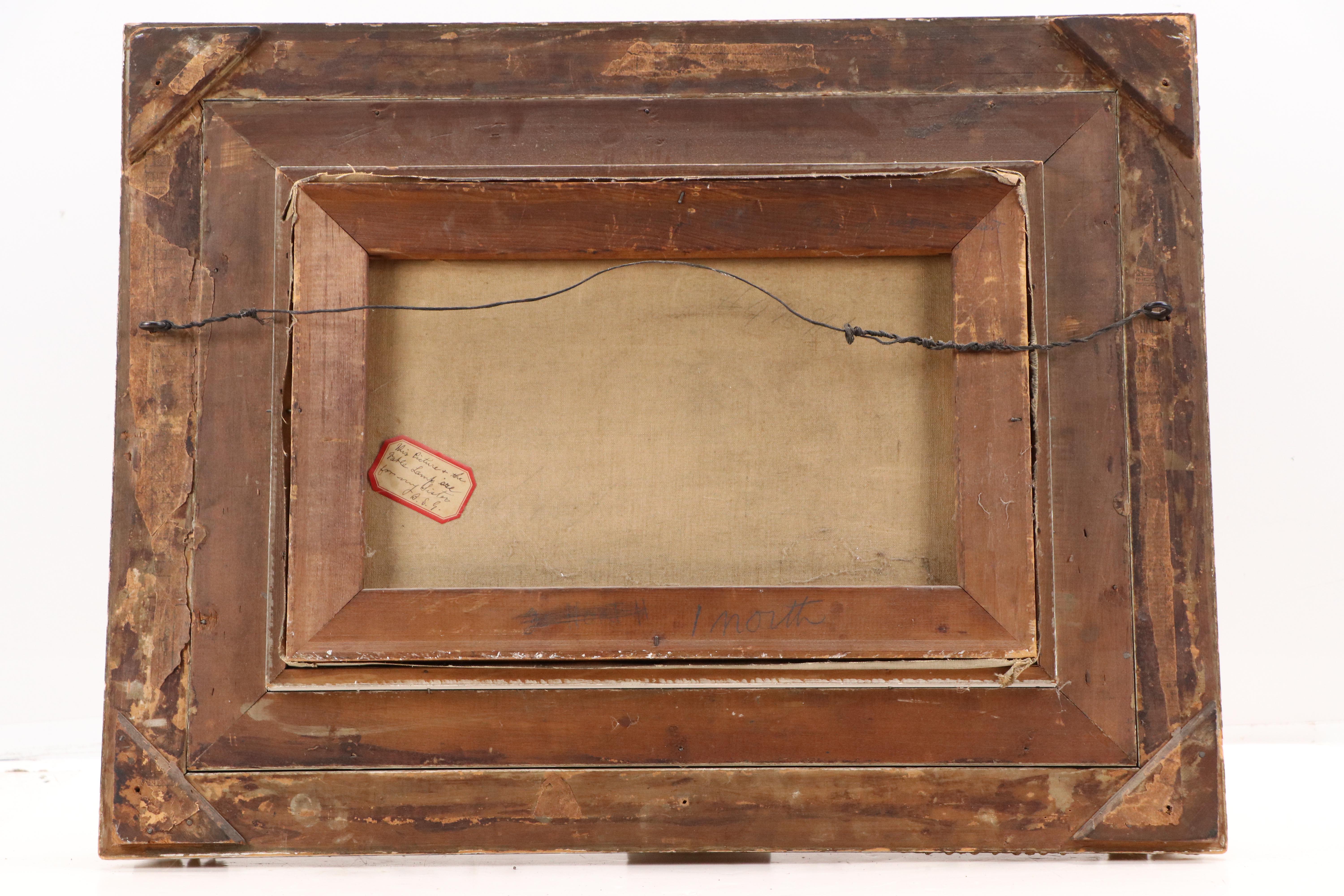 Victor Casenelli Oil Painting of Indigenous Encampment, 19th or 20th Century