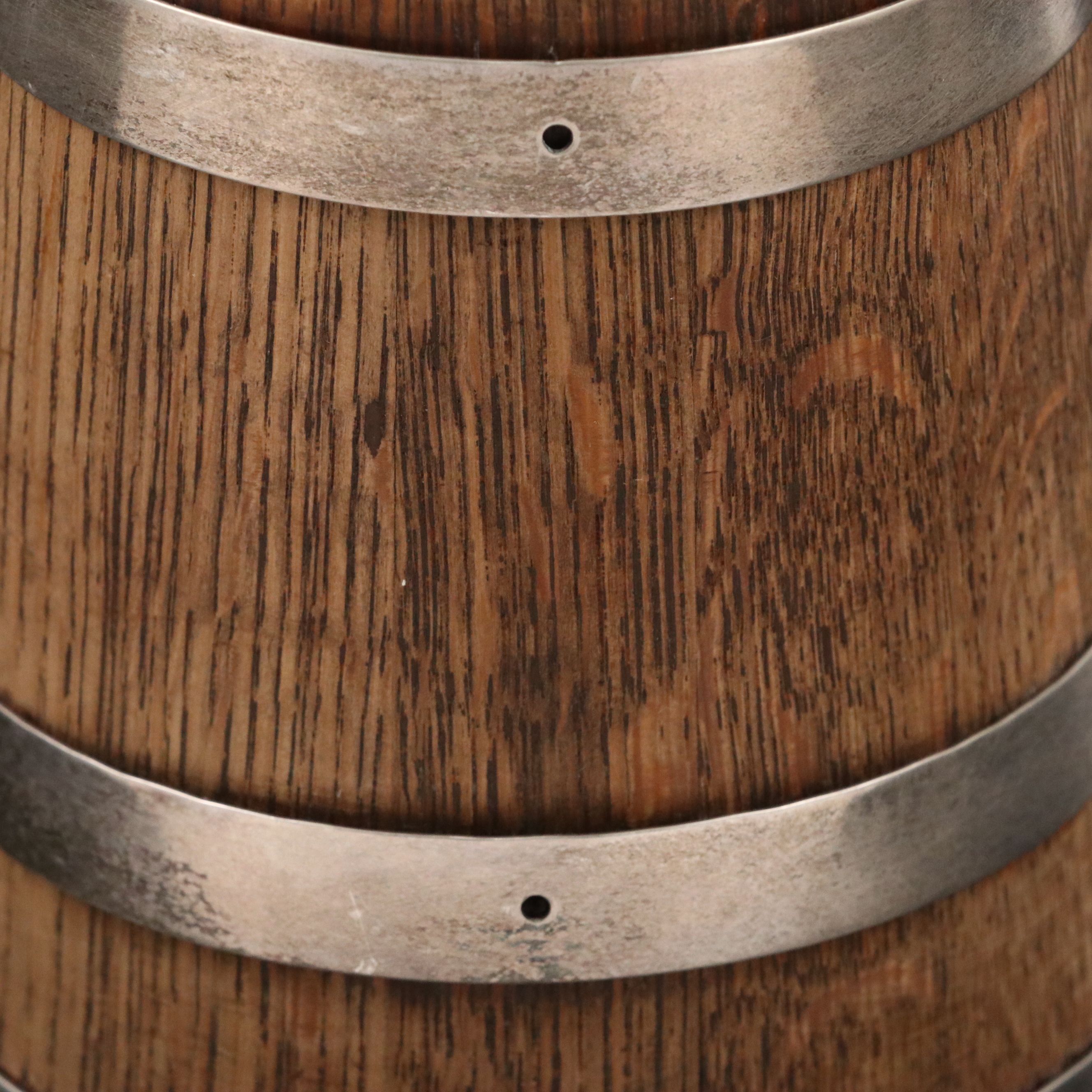 Oak and Silver Plate Mug Two Mile Bicycle Race Trophy with Engraved Plaque, 1897