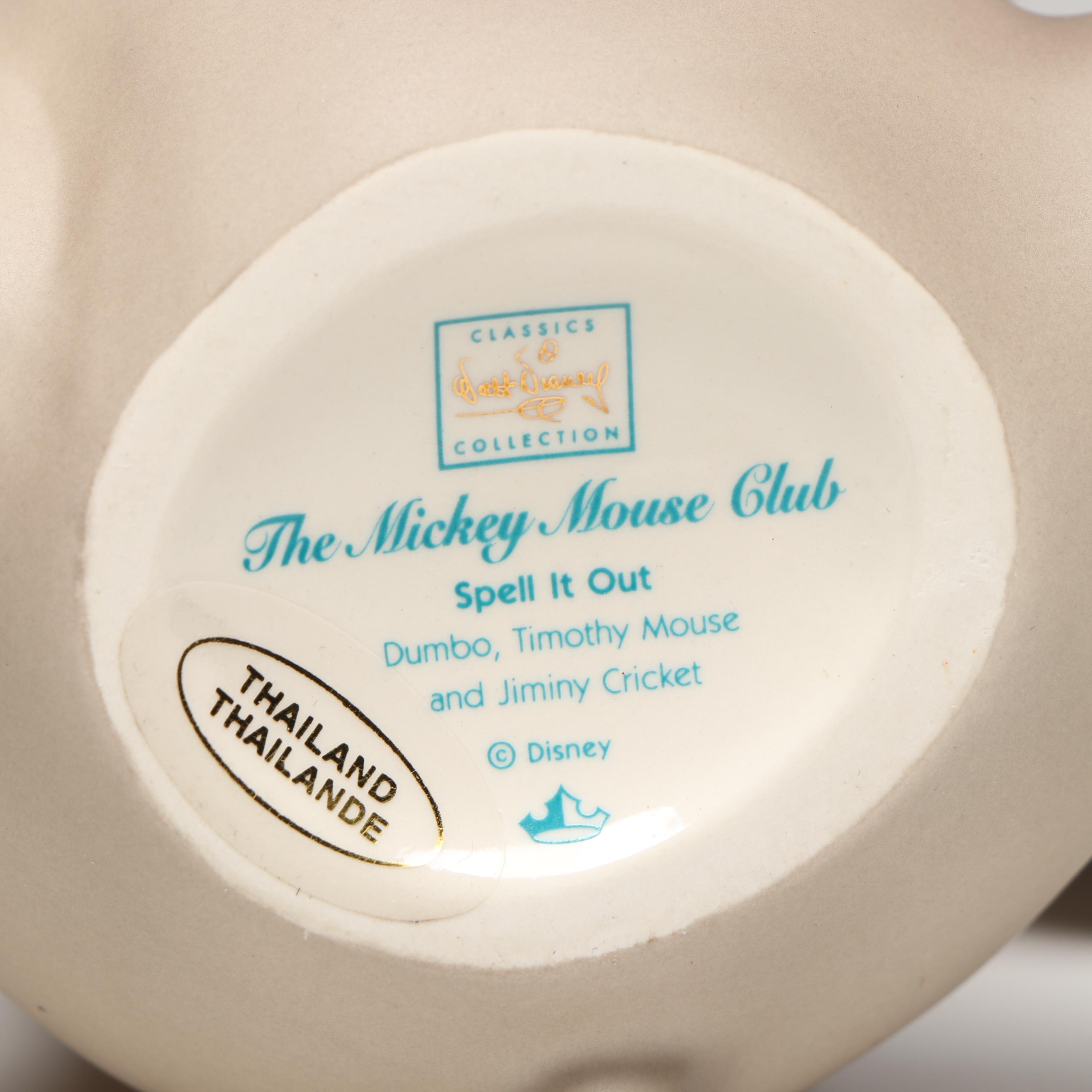 Disney Mickey Mouse Club "Spell It Out" Porcelain Figurine, 2008