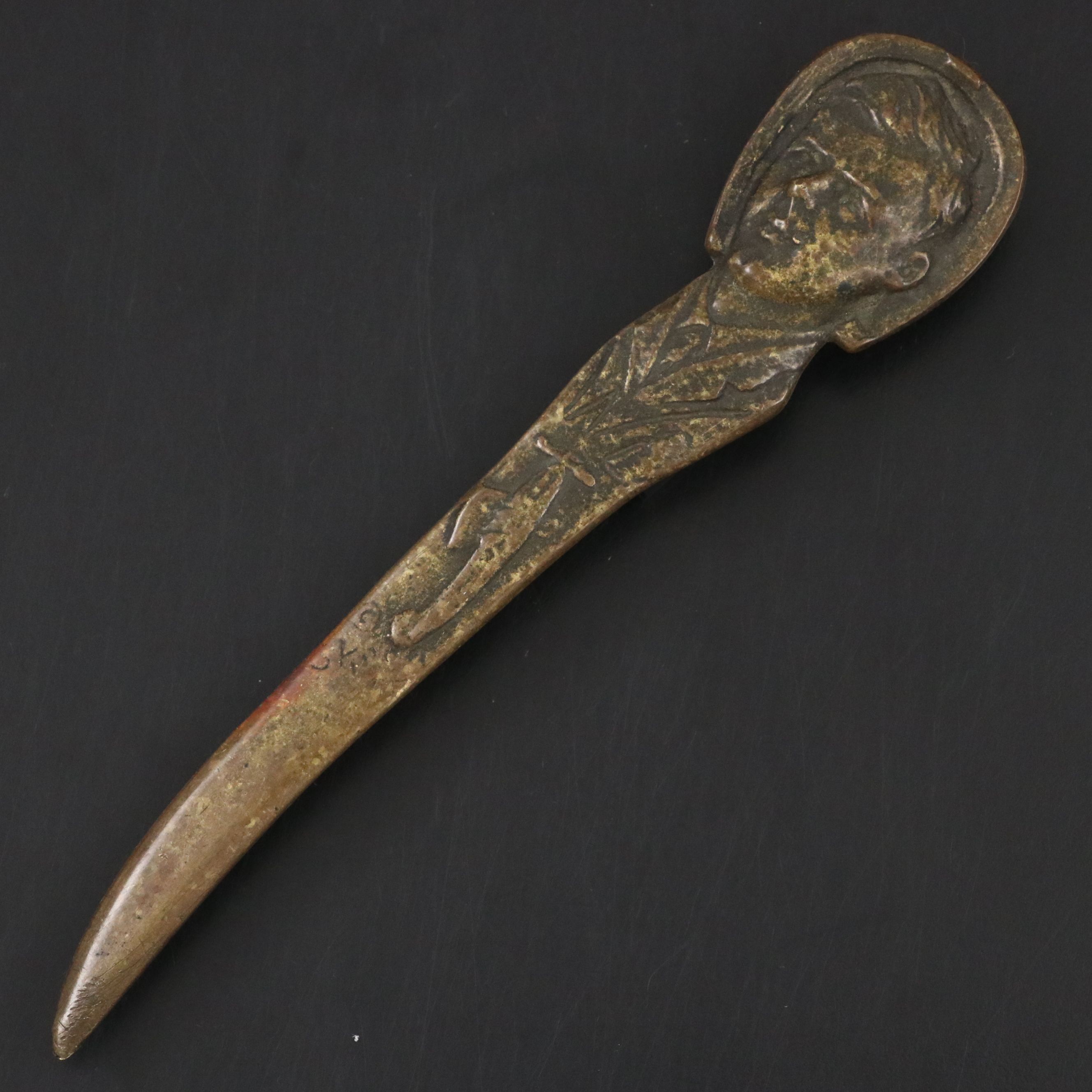Charles Lindbergh Patinated Bronze Letter Opener