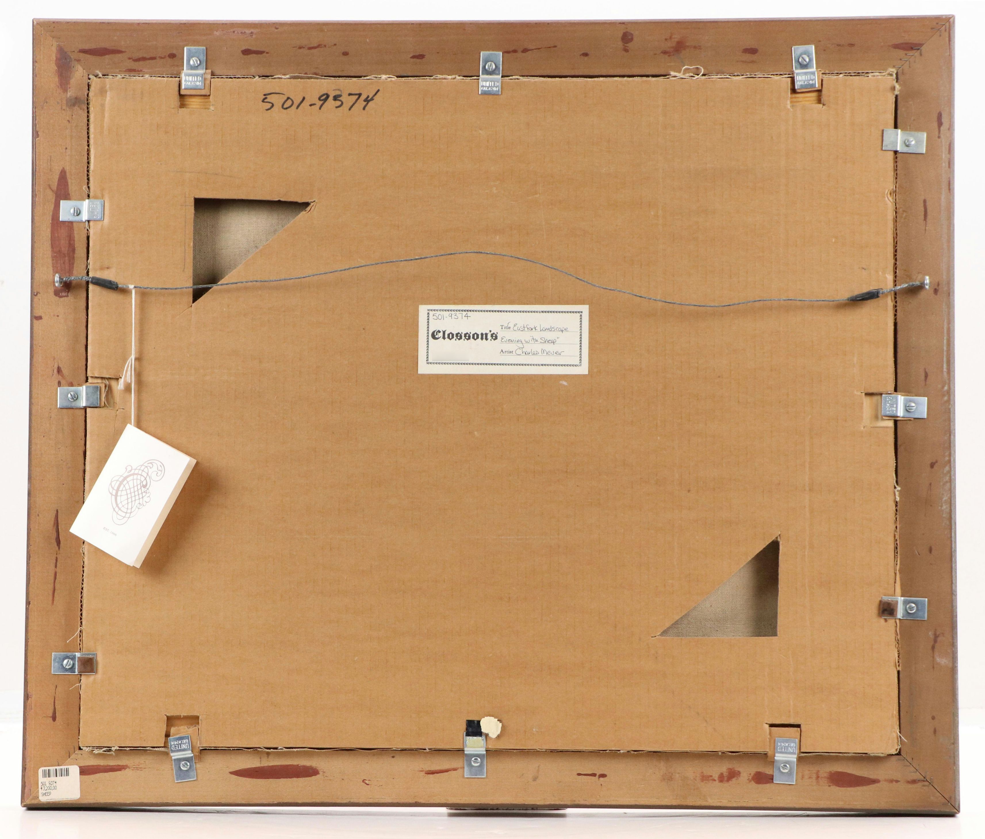 Charles Meurer "Eastfork Landscape: Evening with Sheep"