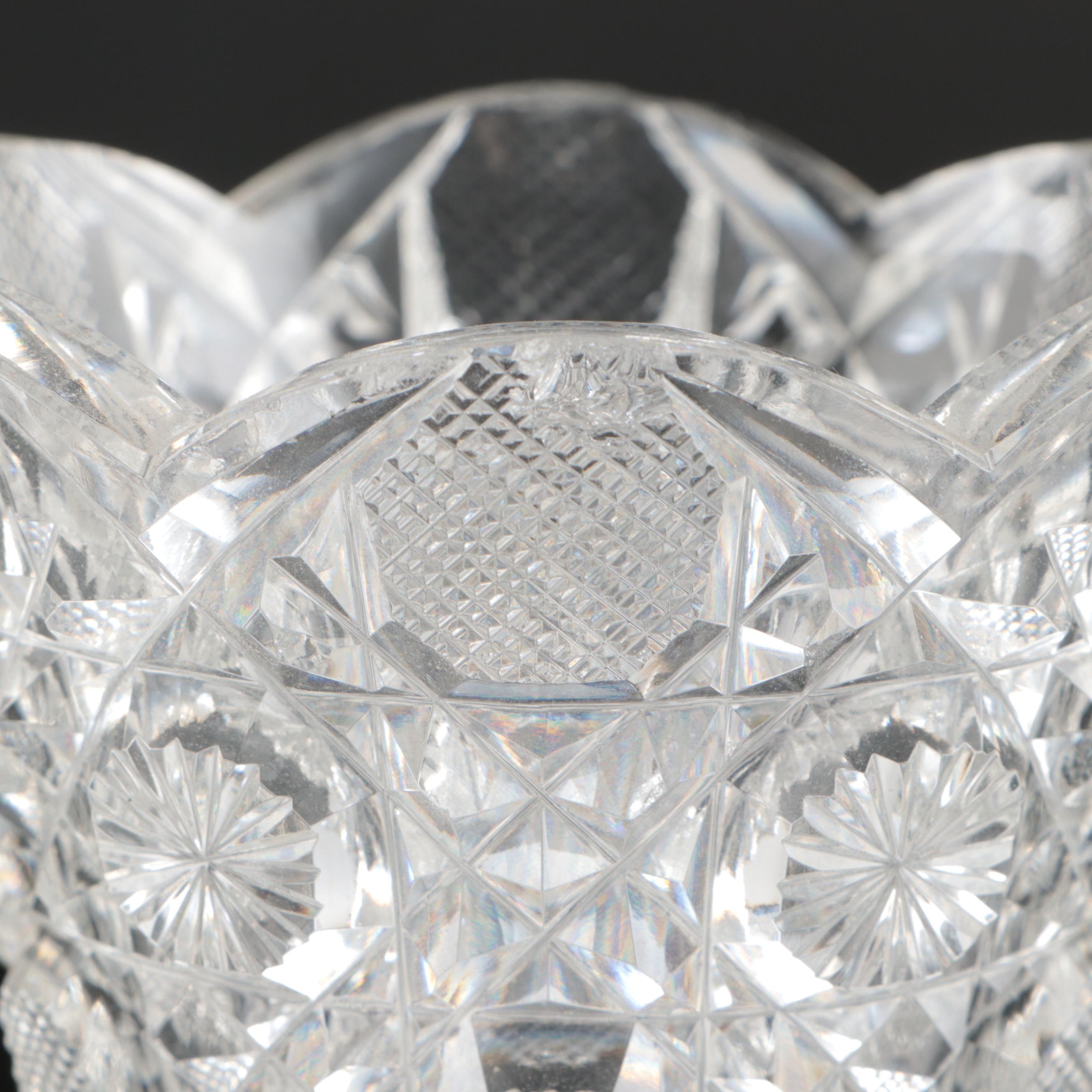 American Brilliant Cut Crystal Vases