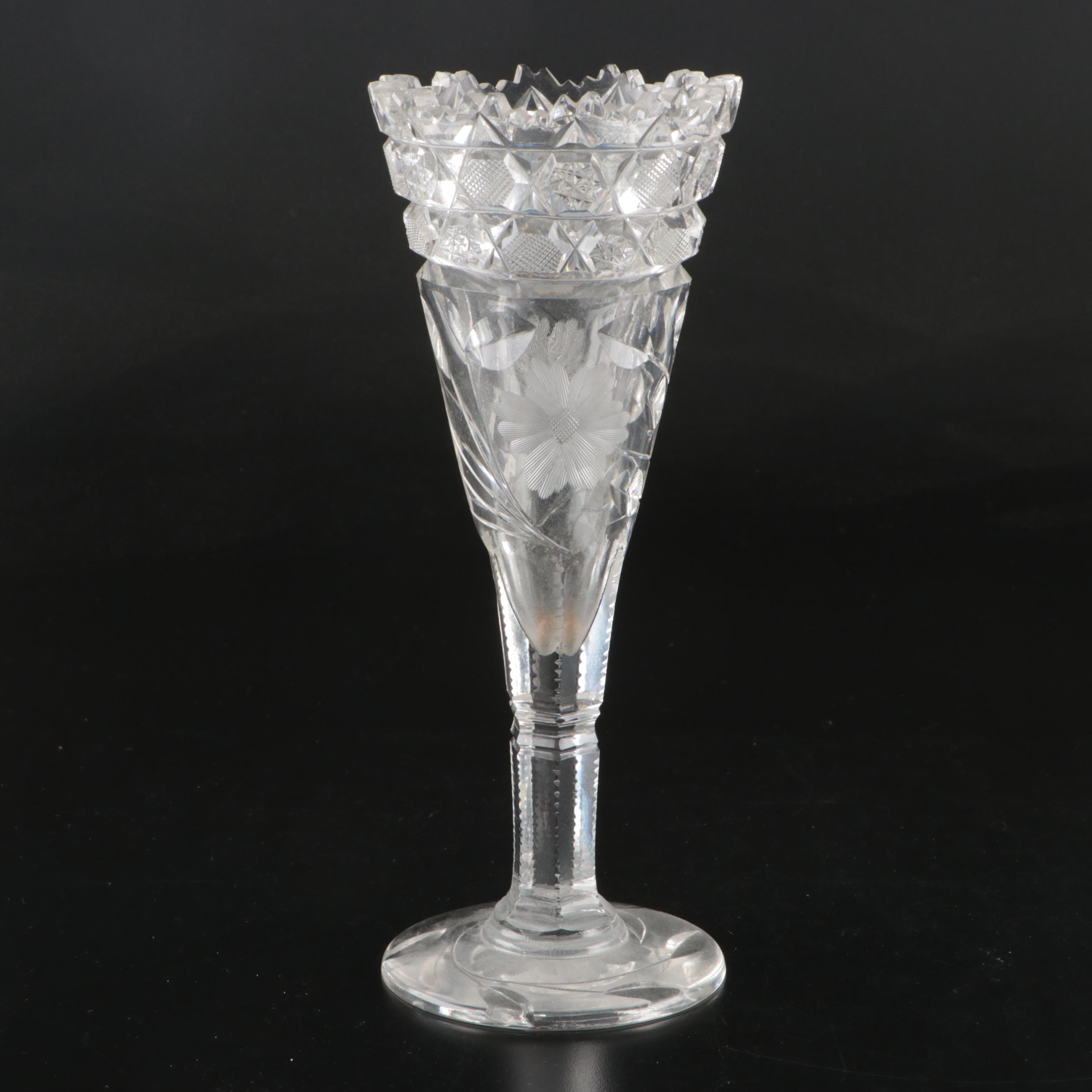 American Brilliant Cut Crystal Vases