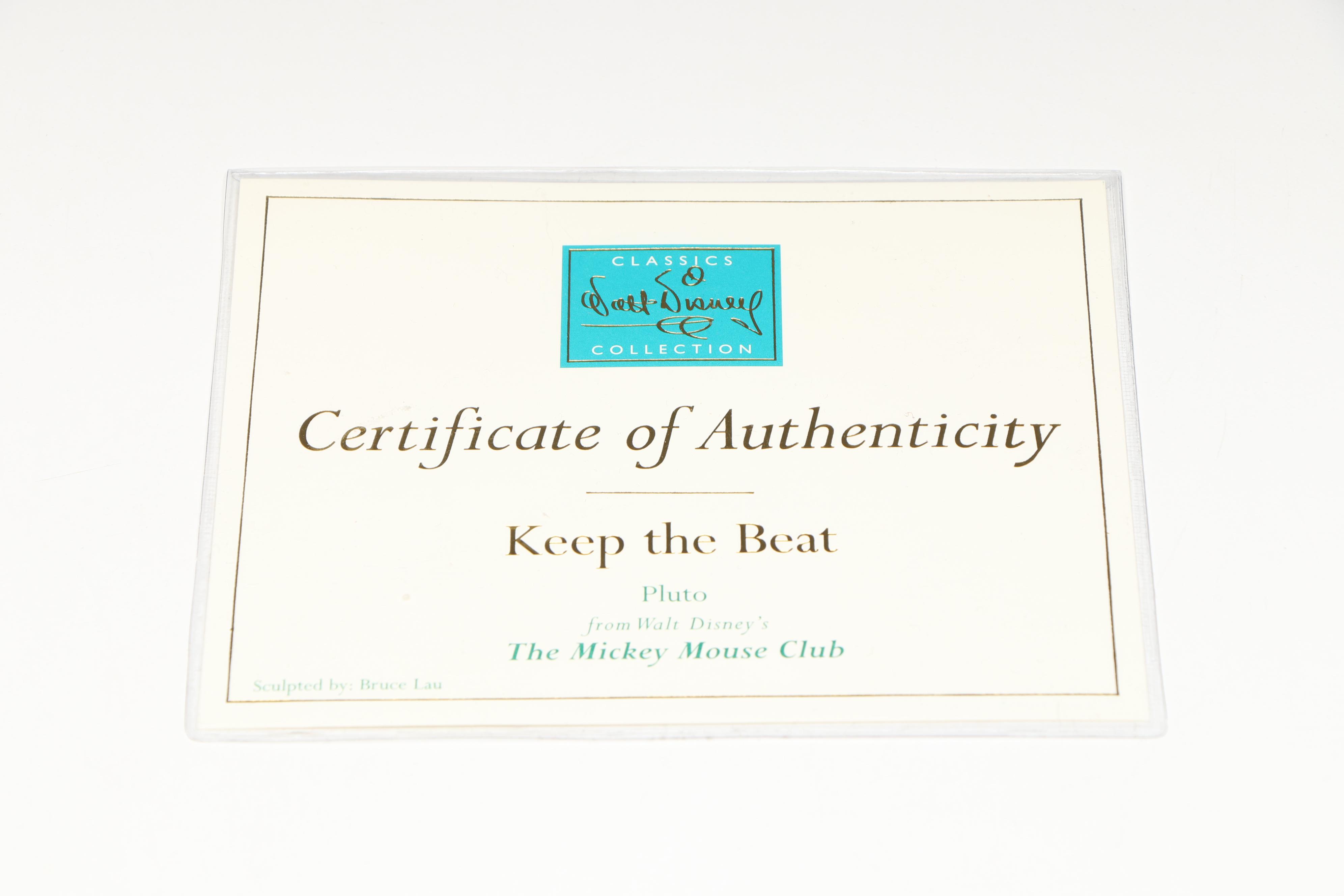 Disney Mickey Mouse Club "Keep the Beat" Pluto Porcelain Figurine