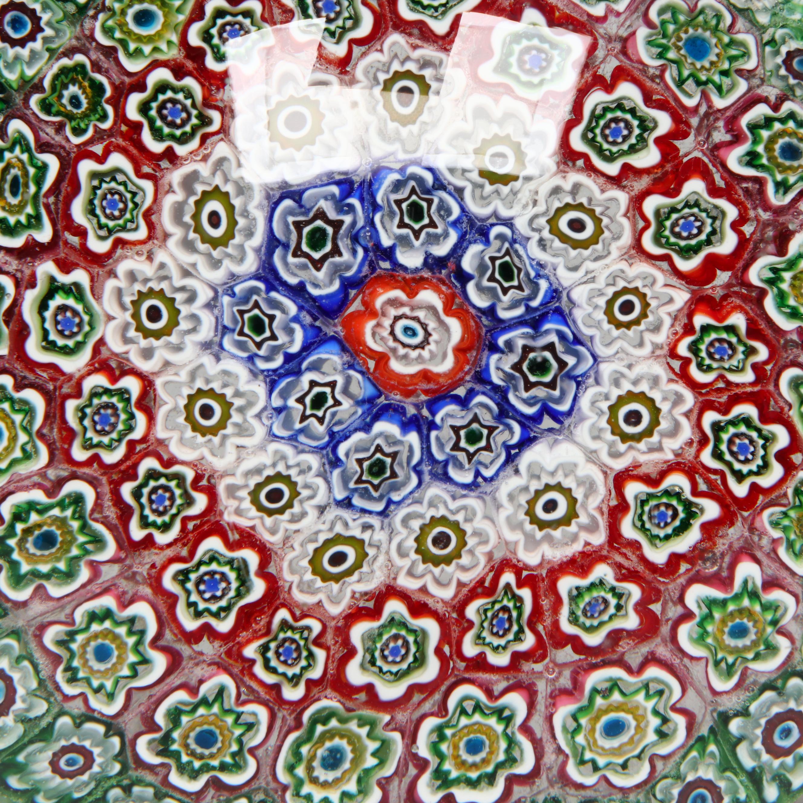 Murano Millefiori Art Glass Paperweight