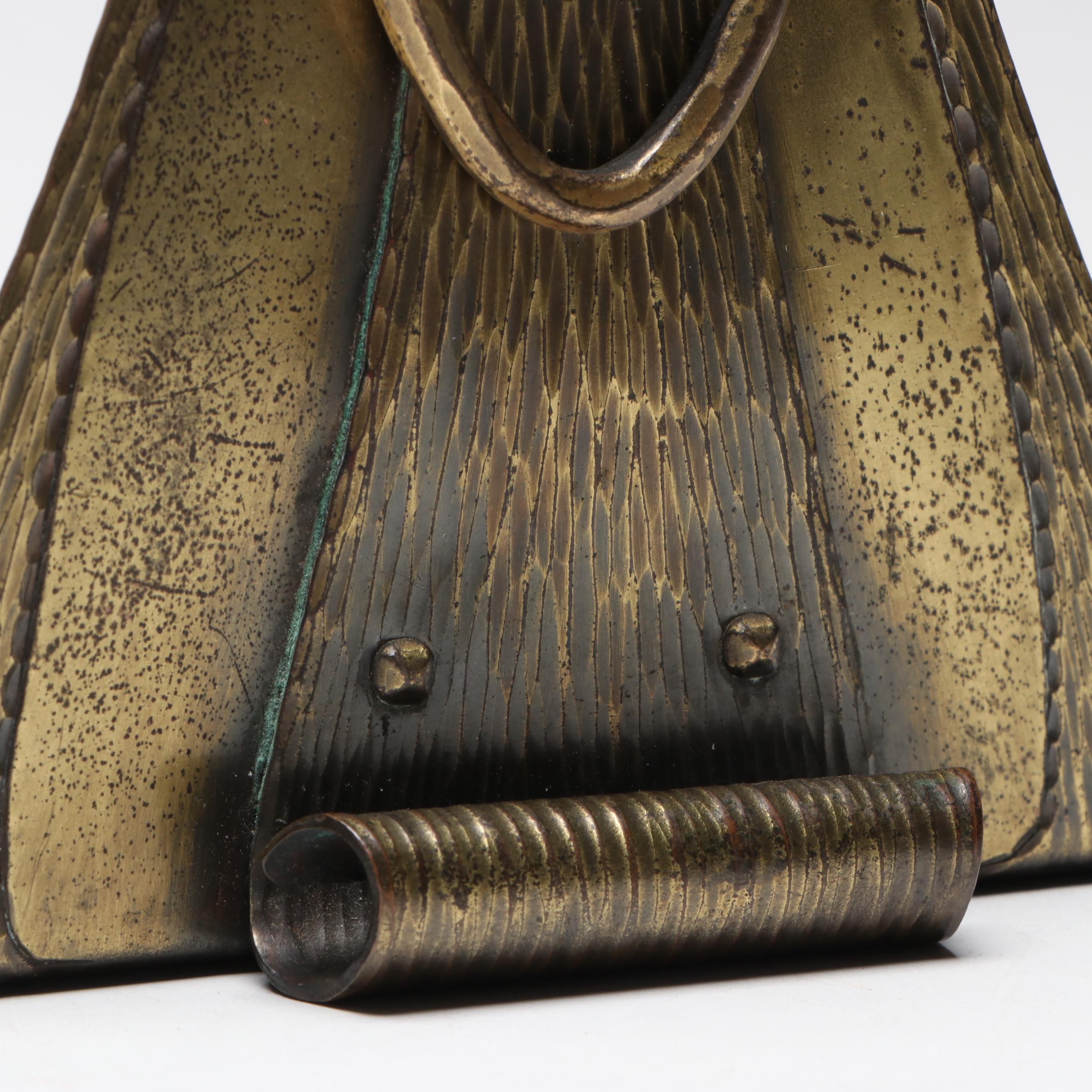 Roycroft Arts and Crafts Brass Bookends