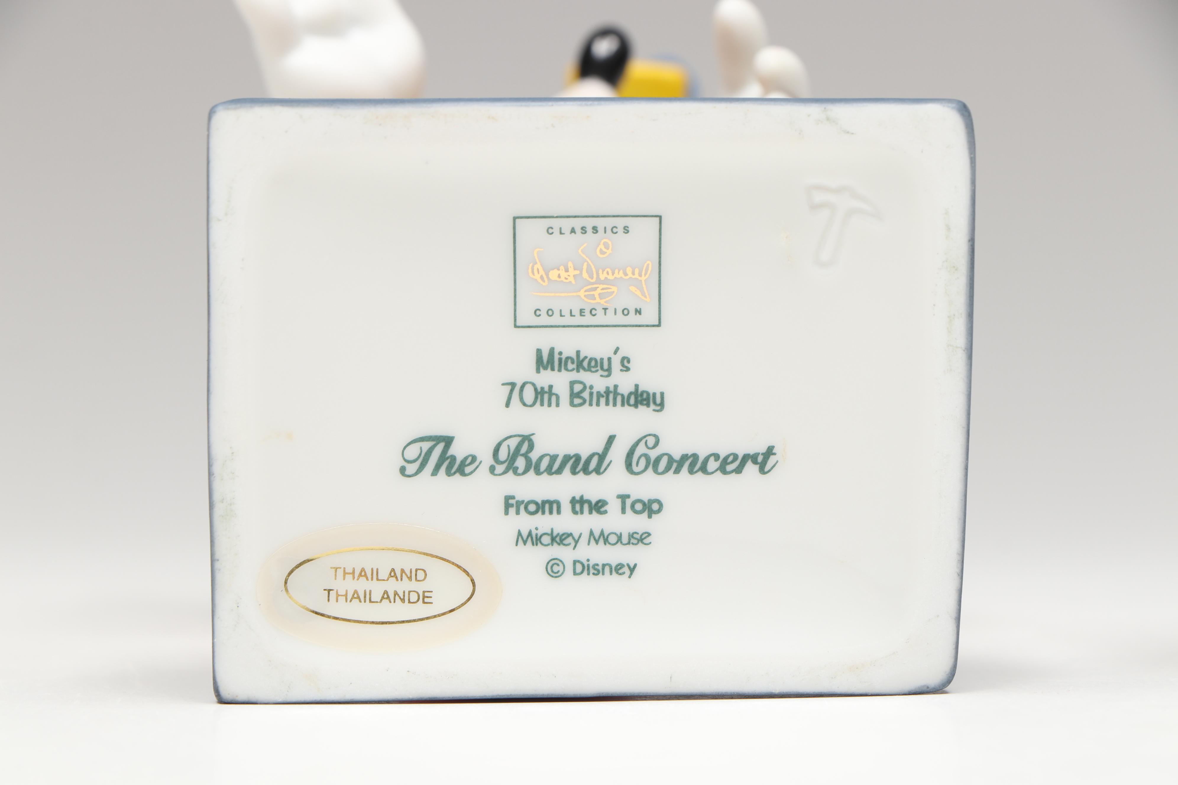 Disney Band Concert "From the Top" Mickey's 70th Birthday Porcelain Figurine