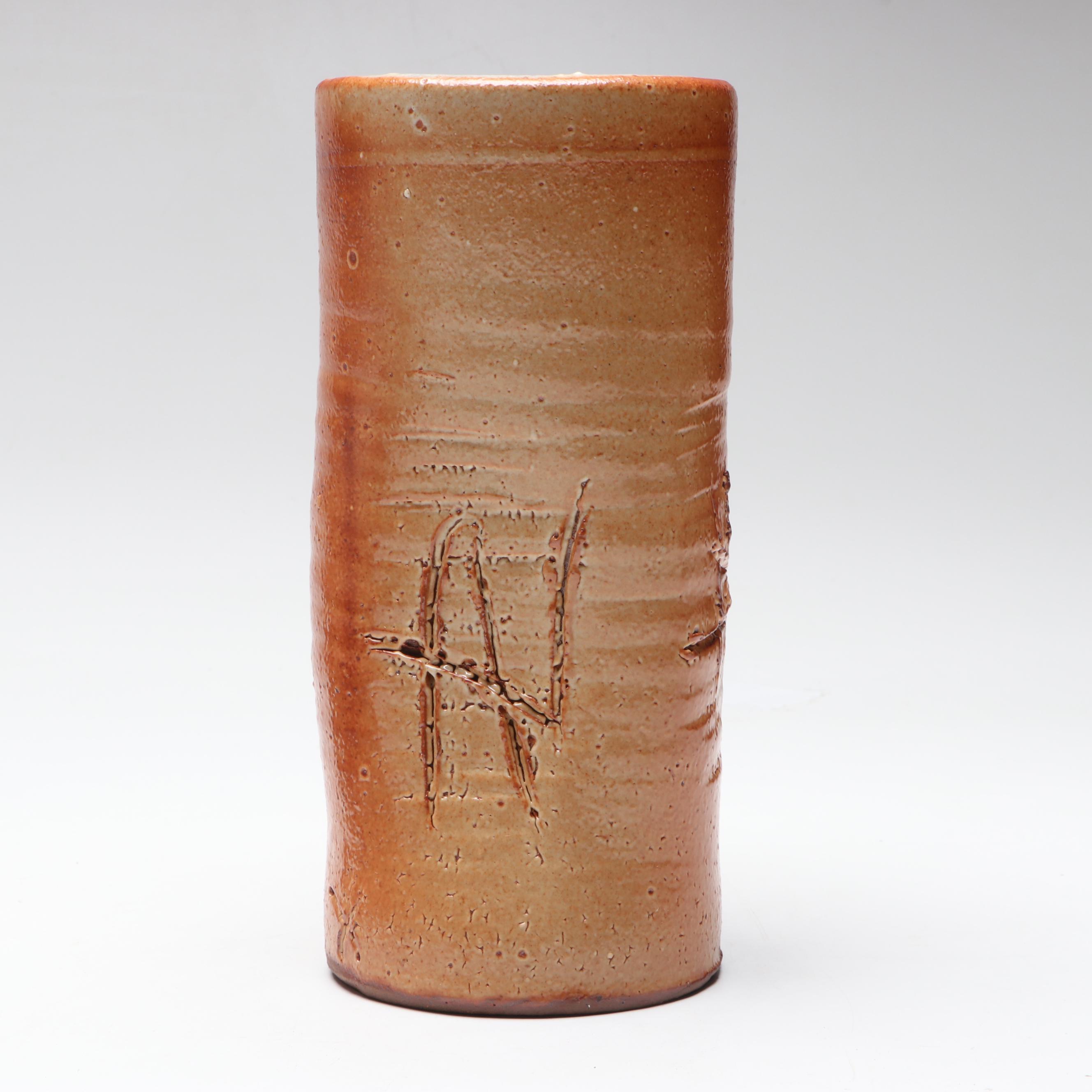 Studio Pottery Salt Glazed Stoneware Vases