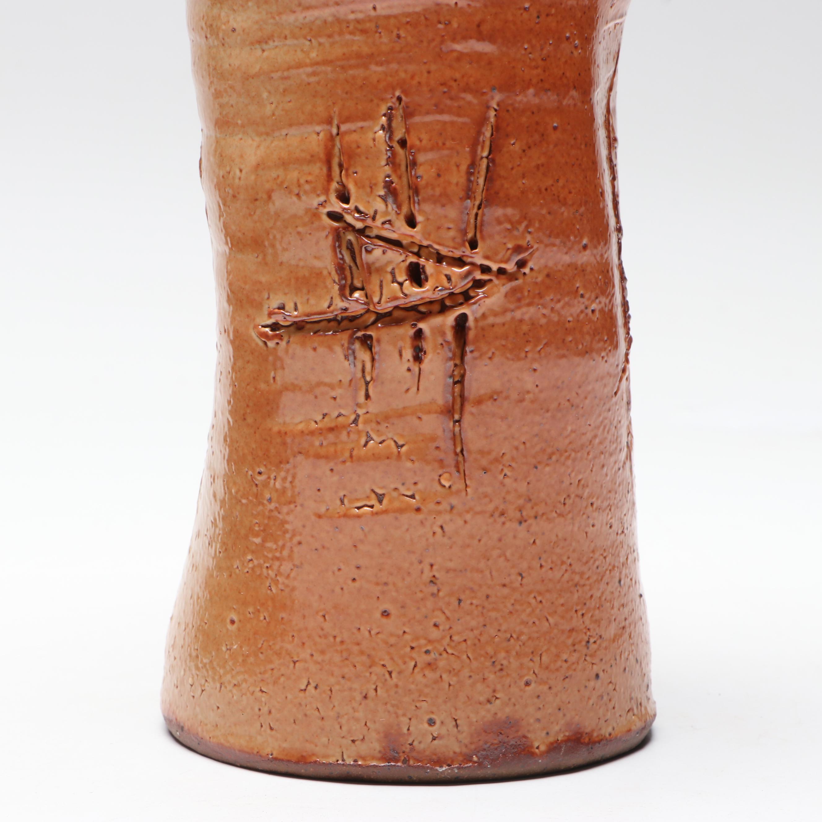 Studio Pottery Salt Glazed Stoneware Vases