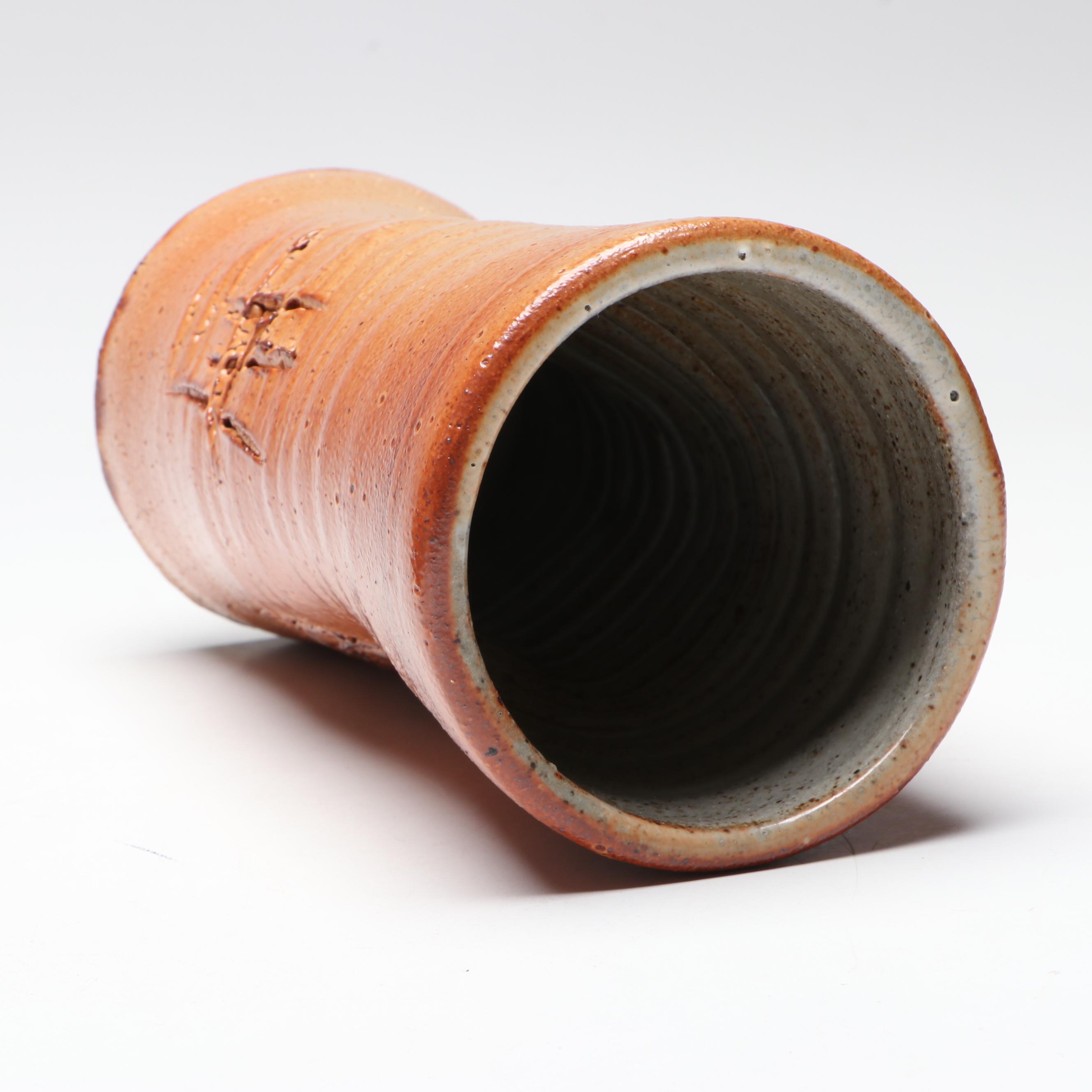 Studio Pottery Salt Glazed Stoneware Vases