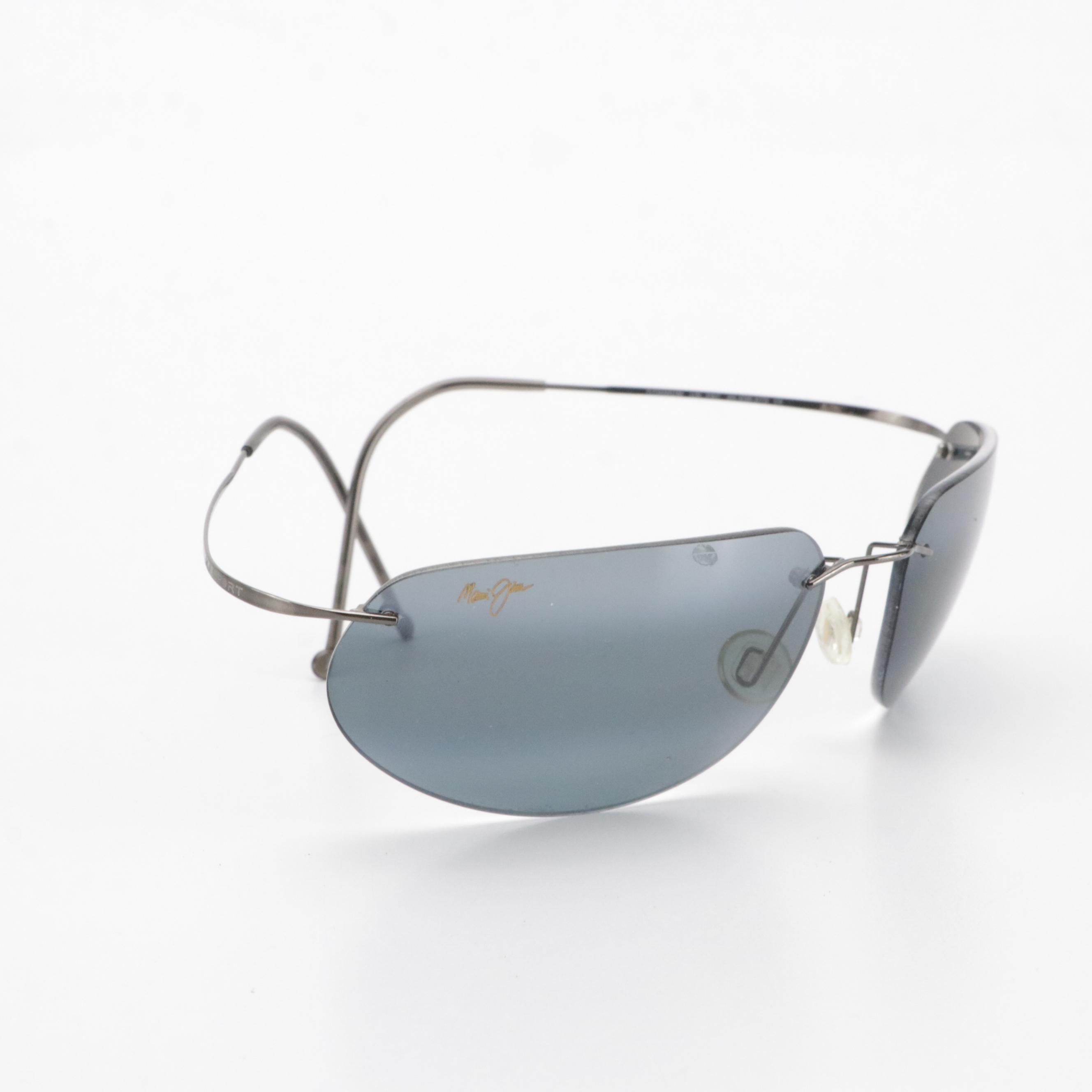 Maui Jim Sport Kāʻanapali MJ 501 02 Titanium Polarized Sunglasses with Case