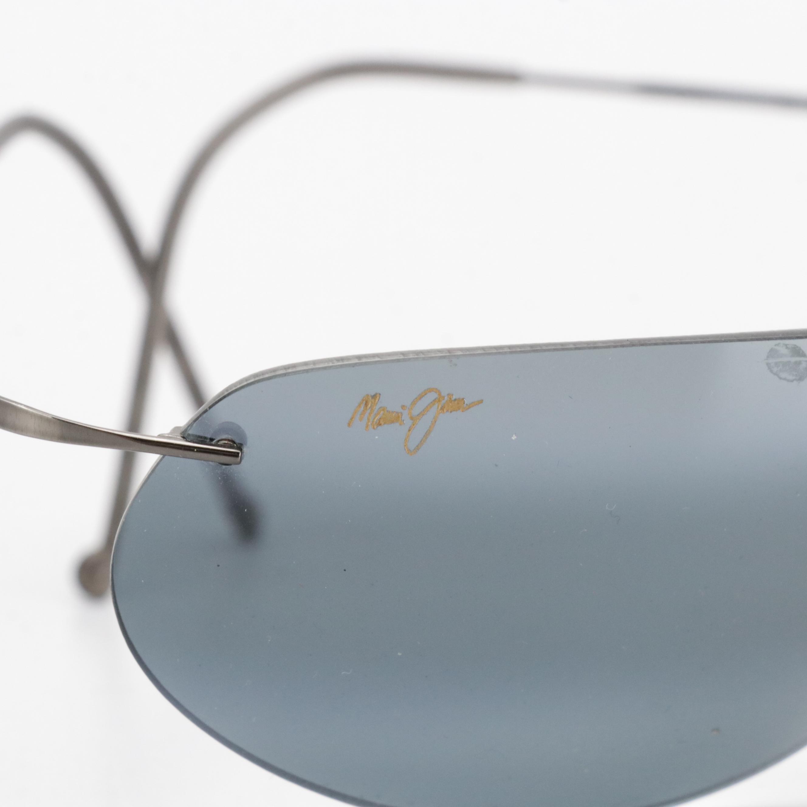 Maui Jim Sport Kāʻanapali MJ 501 02 Titanium Polarized Sunglasses with Case