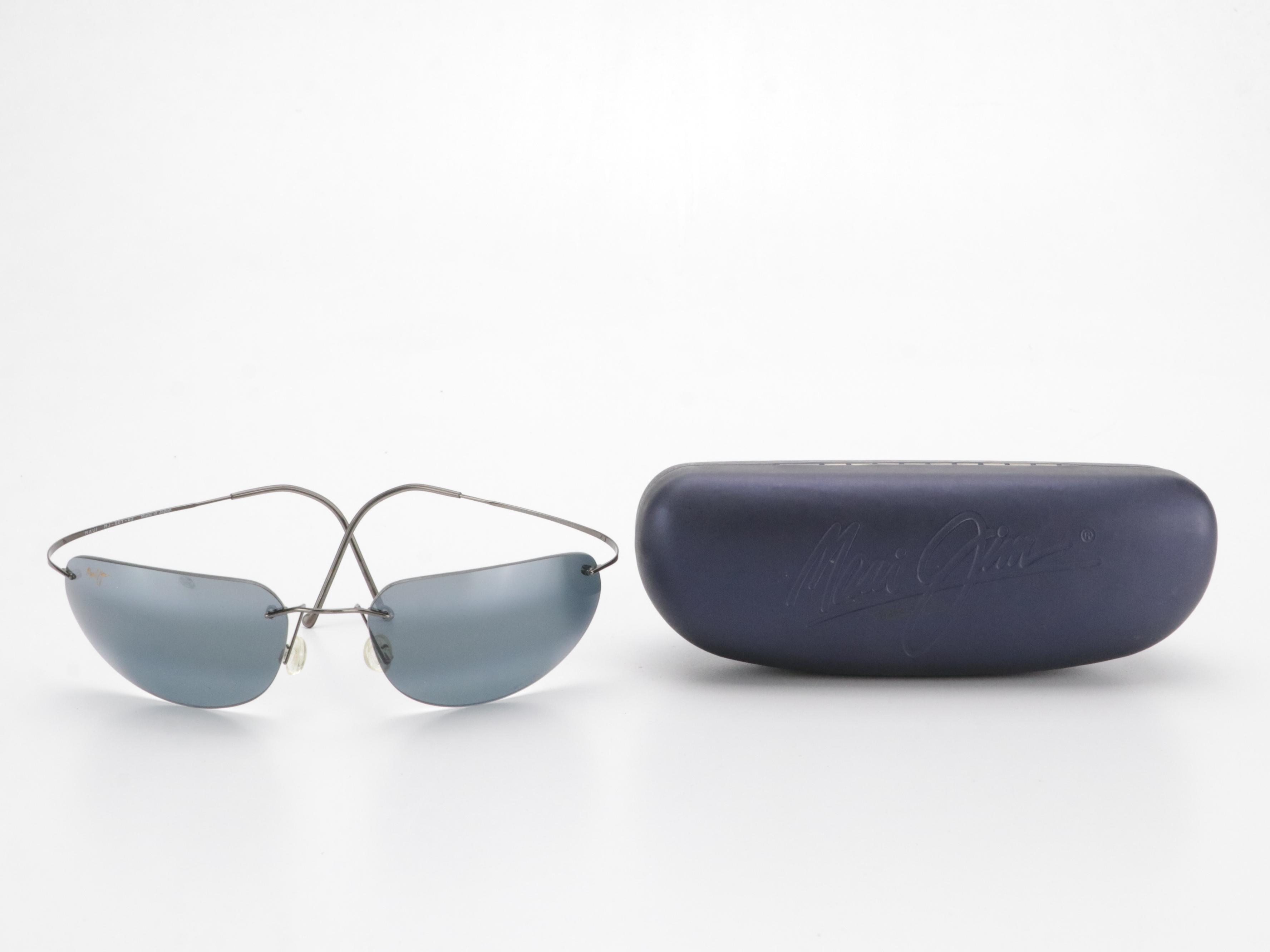 Maui Jim Sport Kāʻanapali MJ 501 02 Titanium Polarized Sunglasses with Case