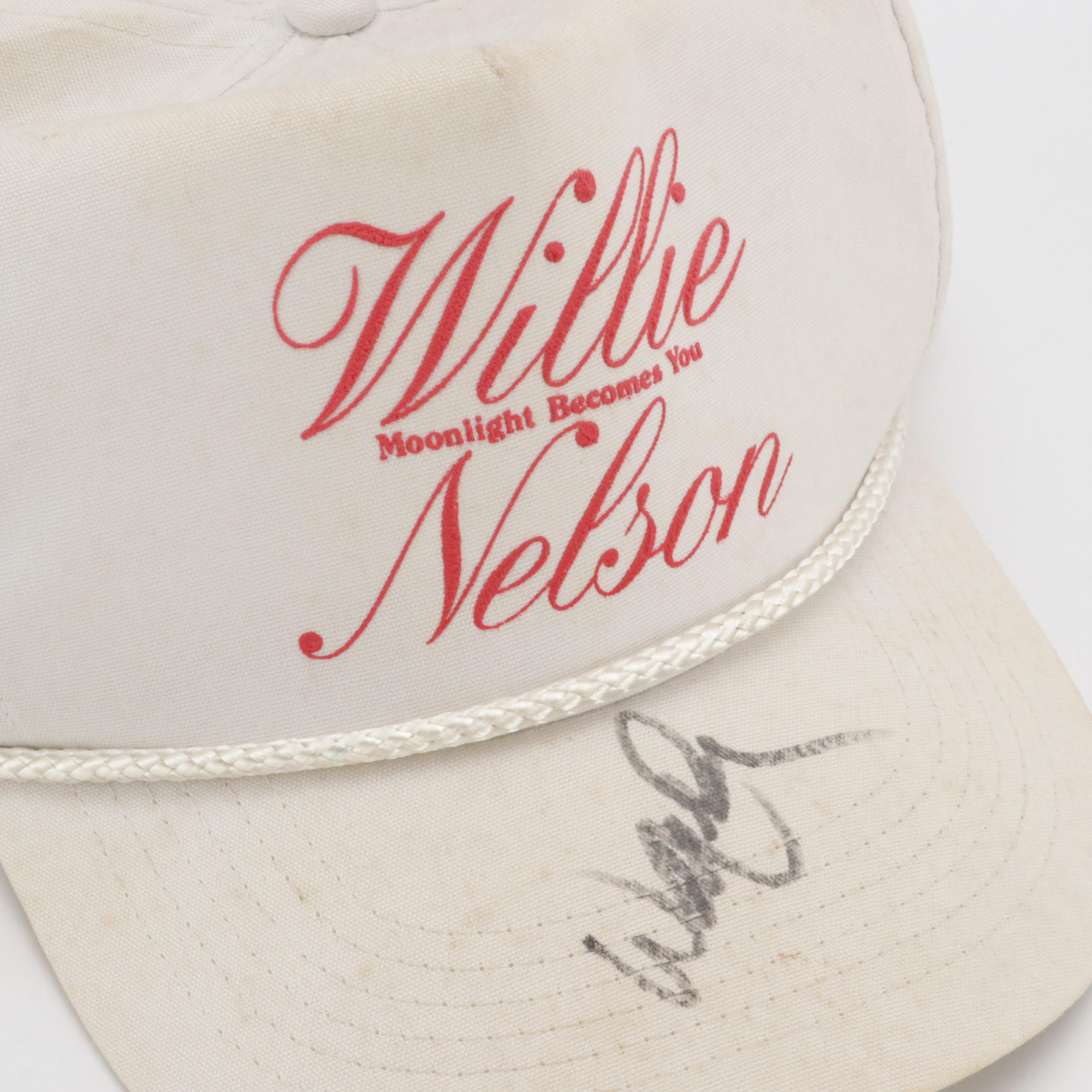 Willie Nelson Signed "Moonlight Becomes You" Embroidered Cap