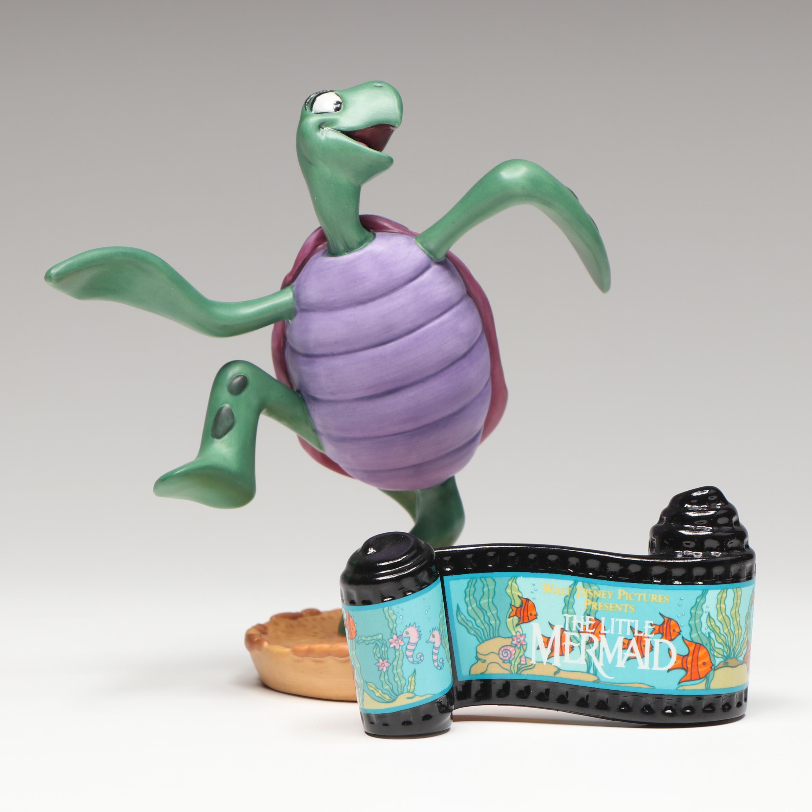 Disney The Little Mermaid "Twistin' Turtle" Porcelain Figurine, 1997-1999
