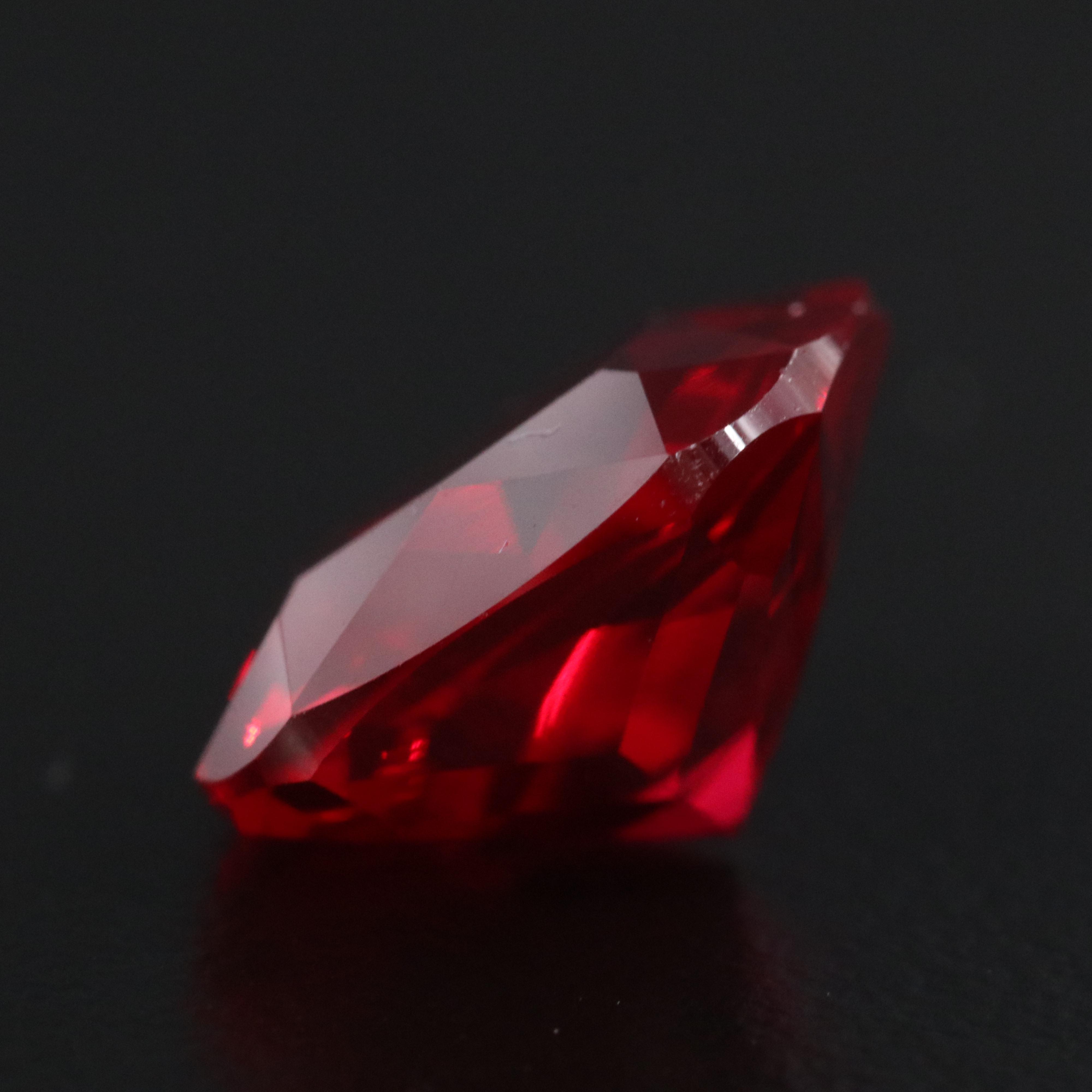 Loose 8.29 CT Lab Grown Ruby