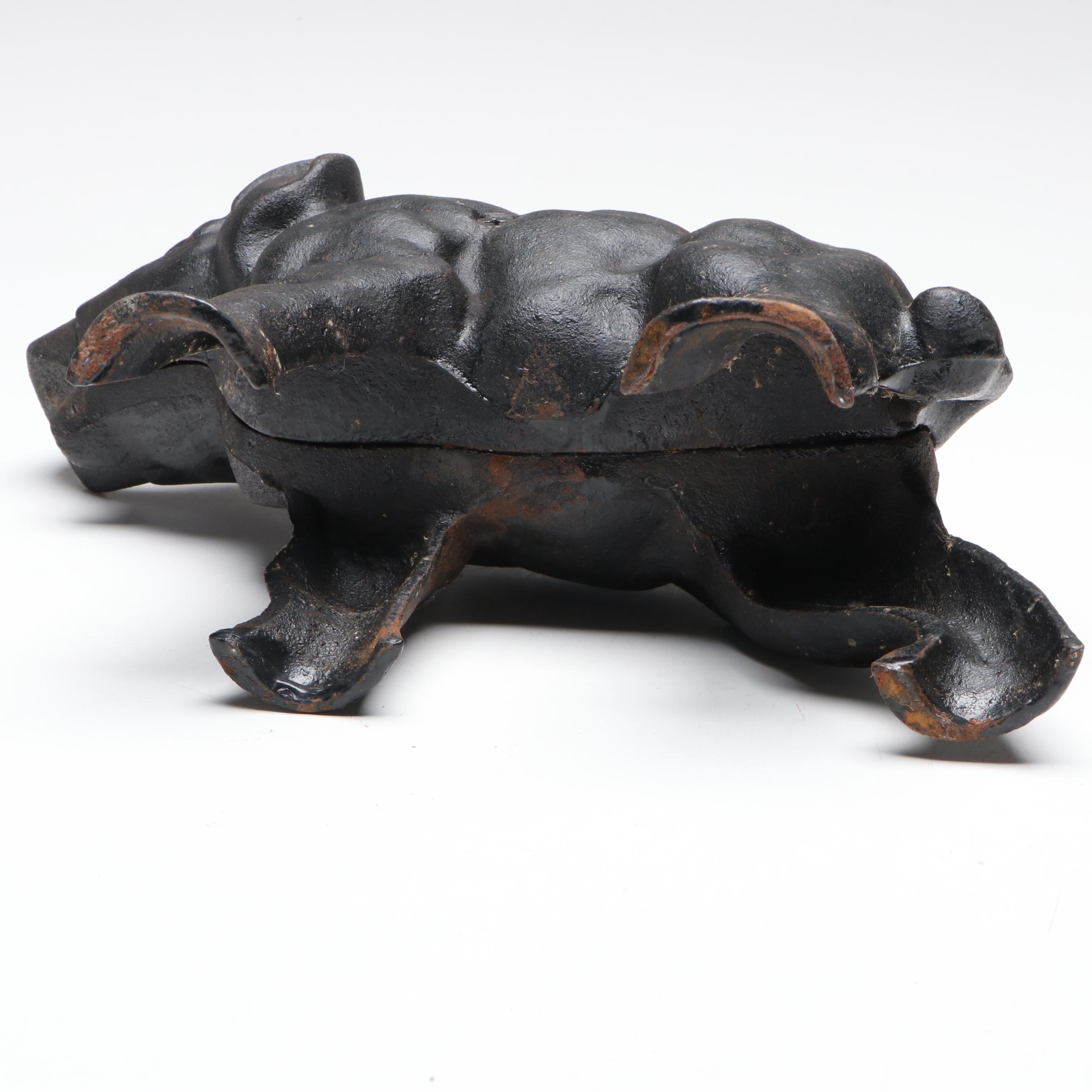 Cast Iron Elephant Coin Bank