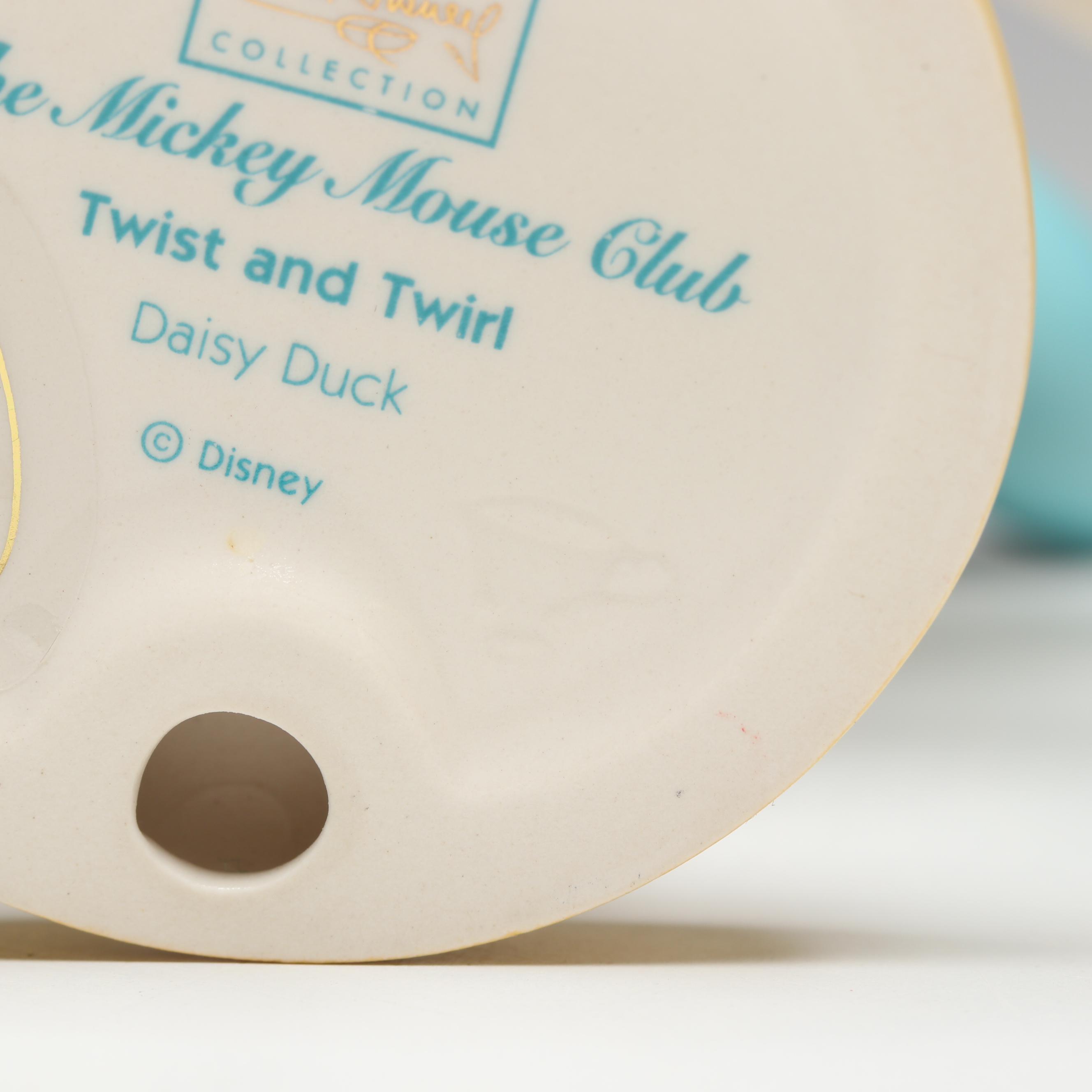 Disney Mickey Mouse Club "Give a Cheer" and "Twist and Twirl" Porcelain Figures