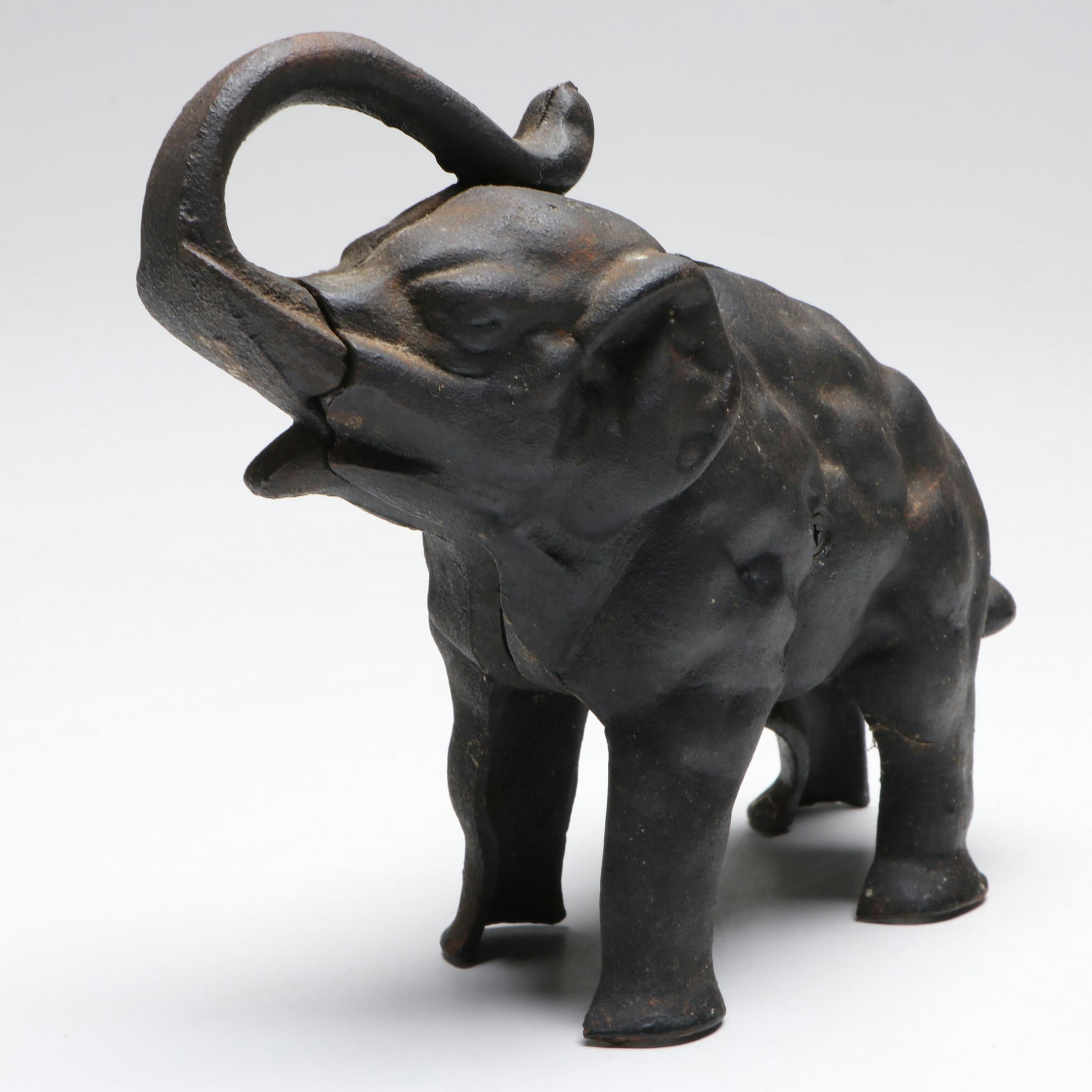 Cast Iron Elephant Coin Bank