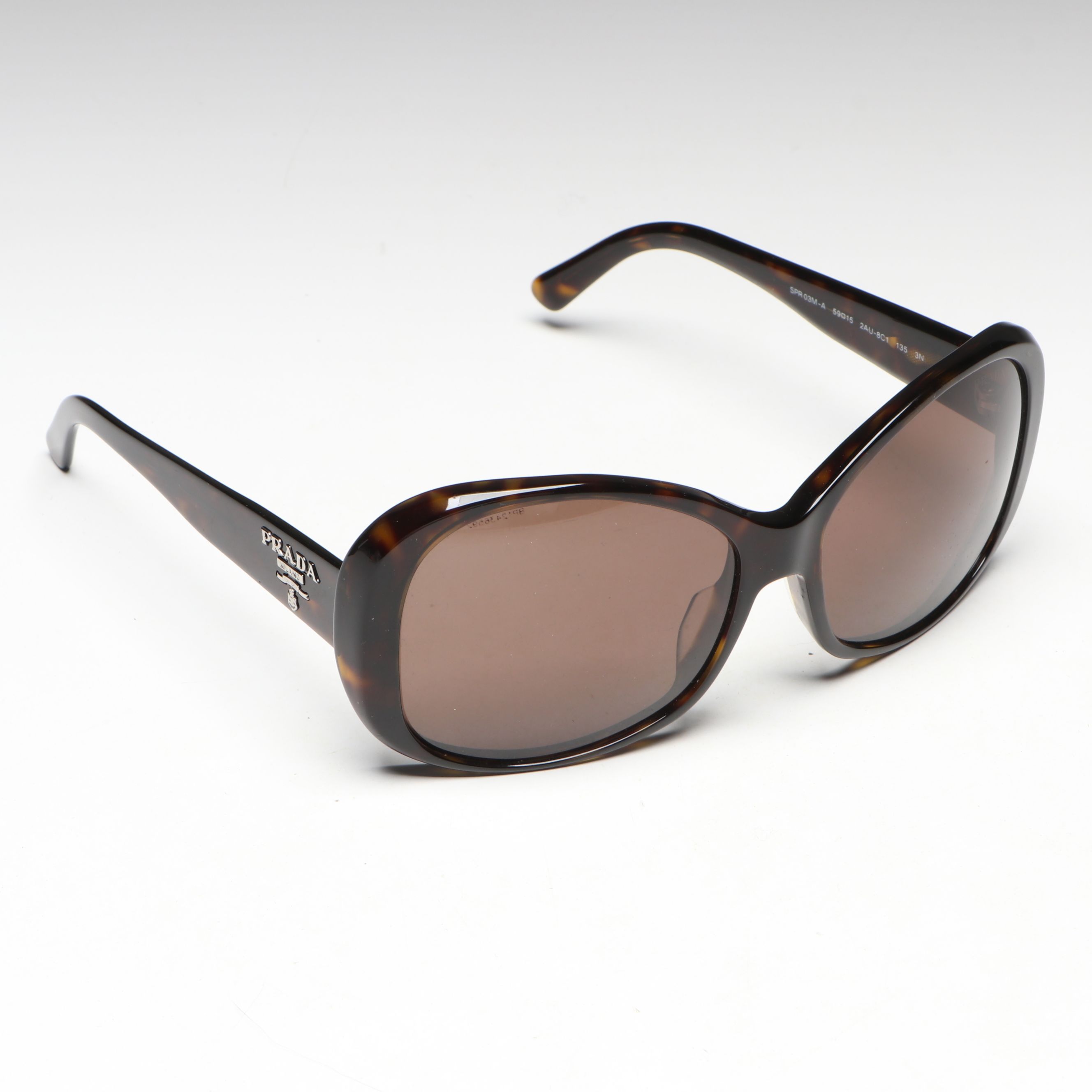 Prada SPR03M-A 2AU-8C1 Havana Sunglasses in Case
