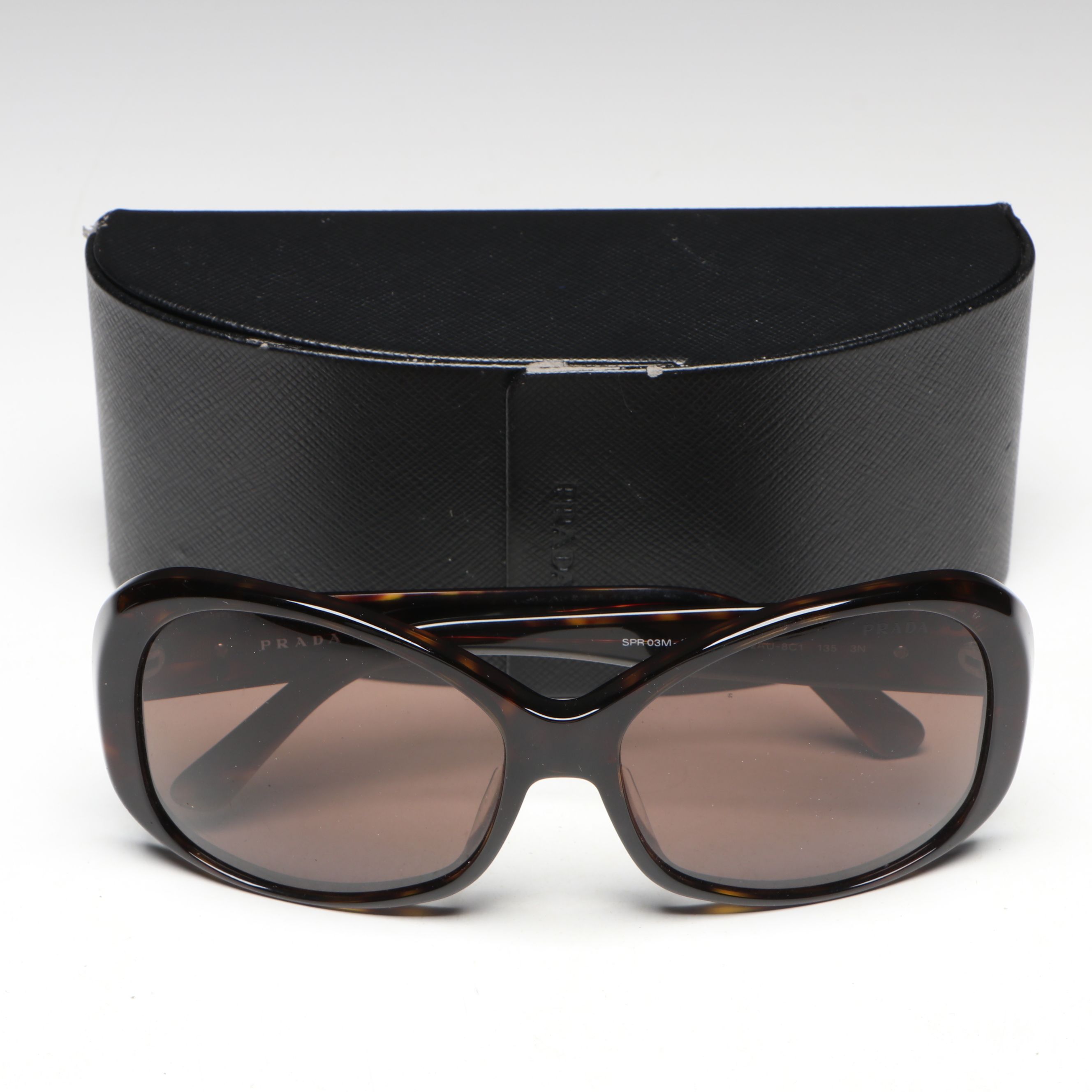 Prada SPR03M-A 2AU-8C1 Havana Sunglasses in Case