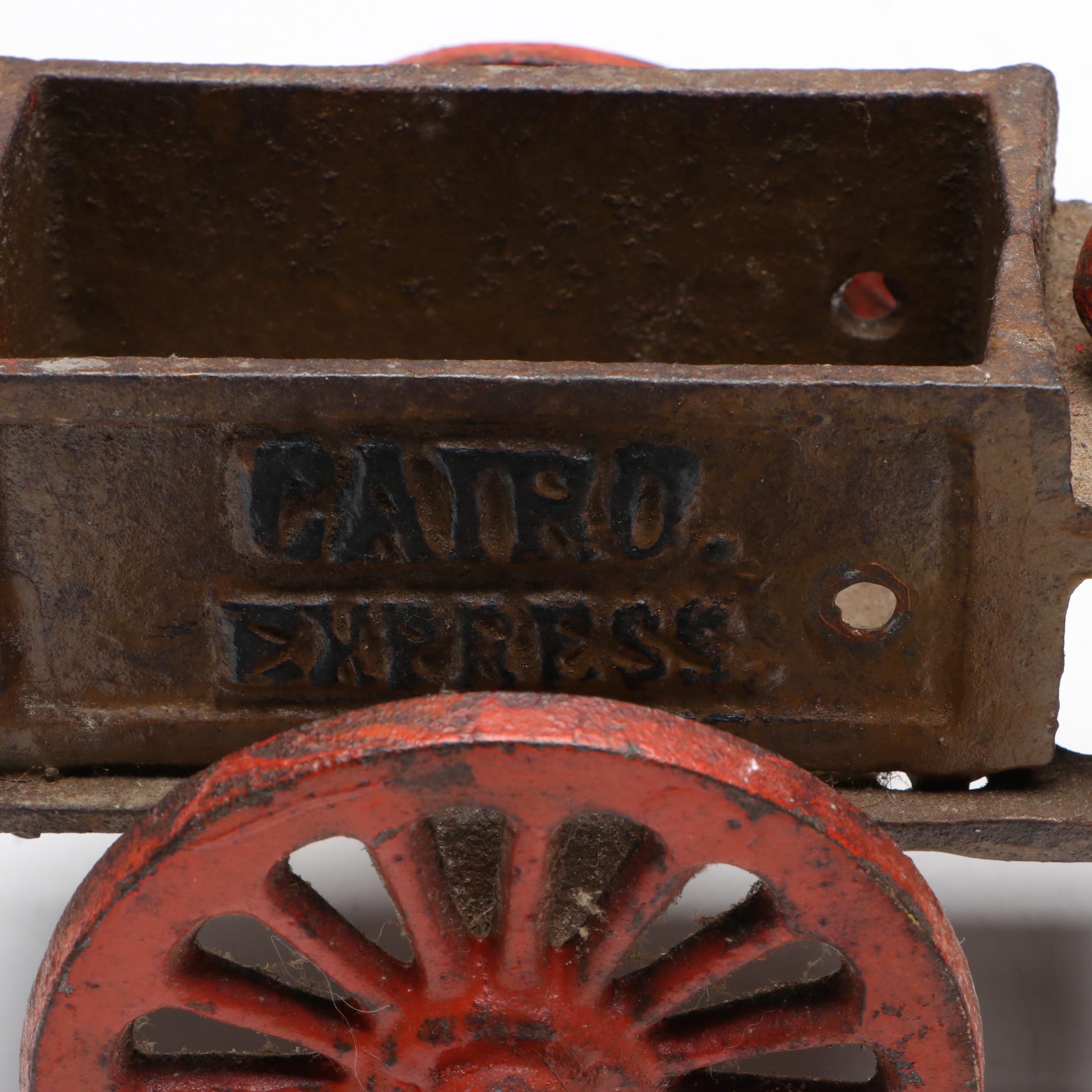 Kenton "Cairo Express" Cast Iron Elephant Cart Toy
