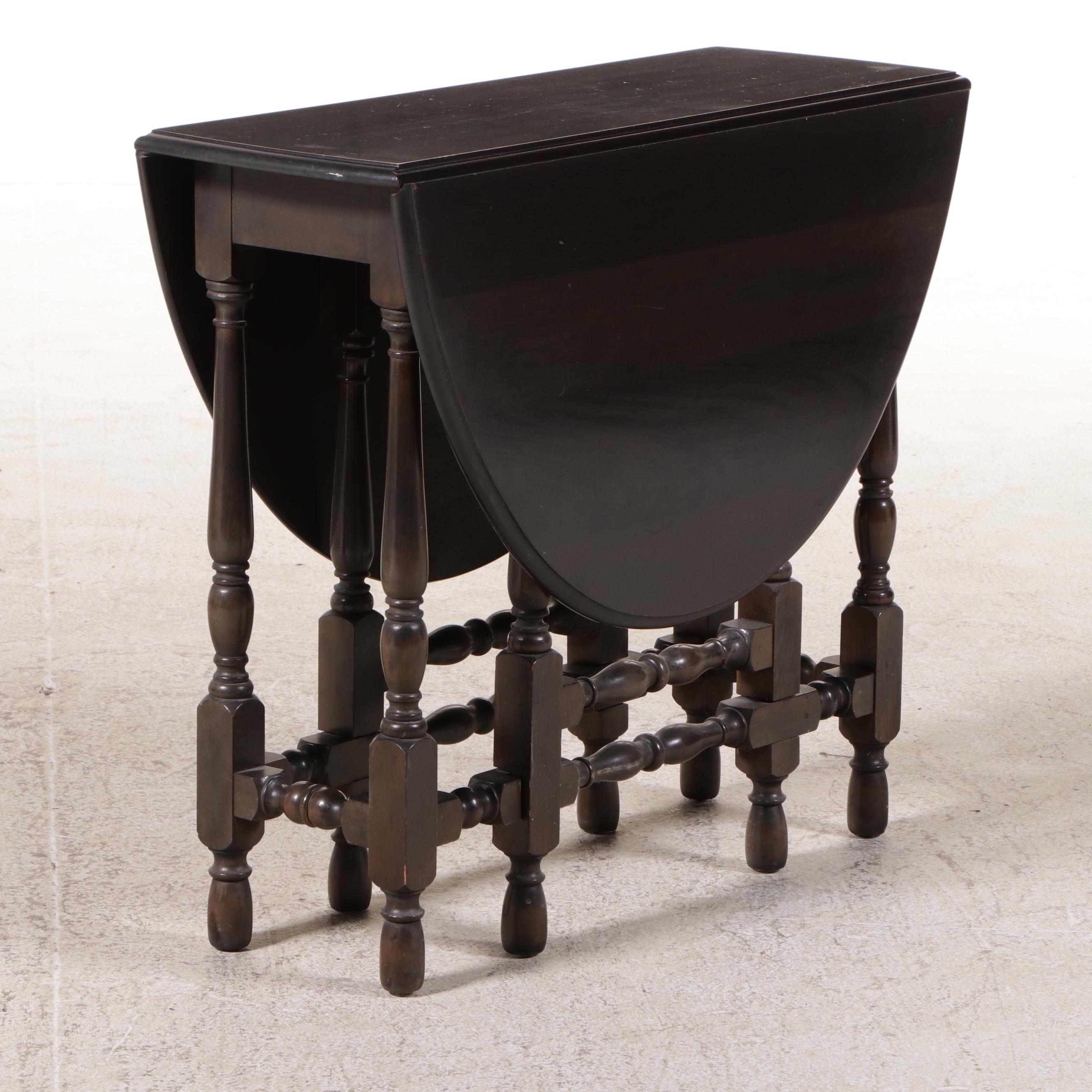 Jacobean Style Mahogany Drop Leaf Table