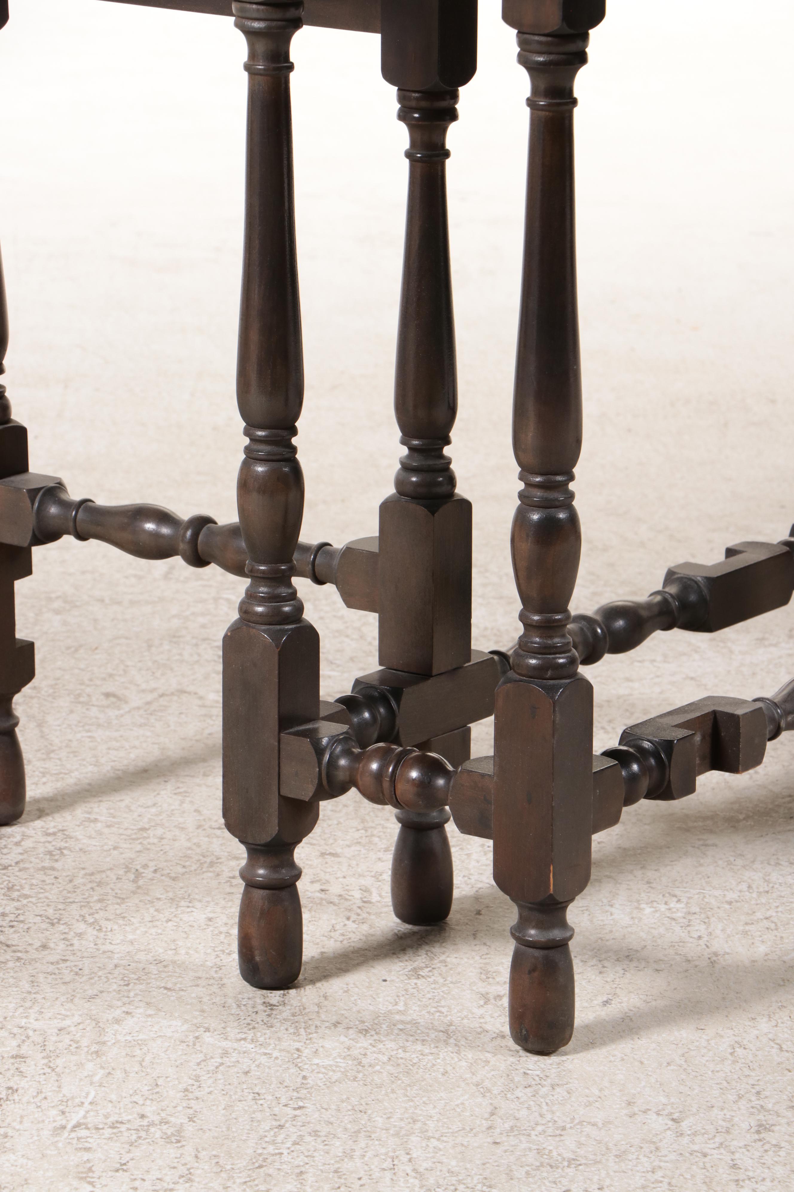 Jacobean Style Mahogany Drop Leaf Table