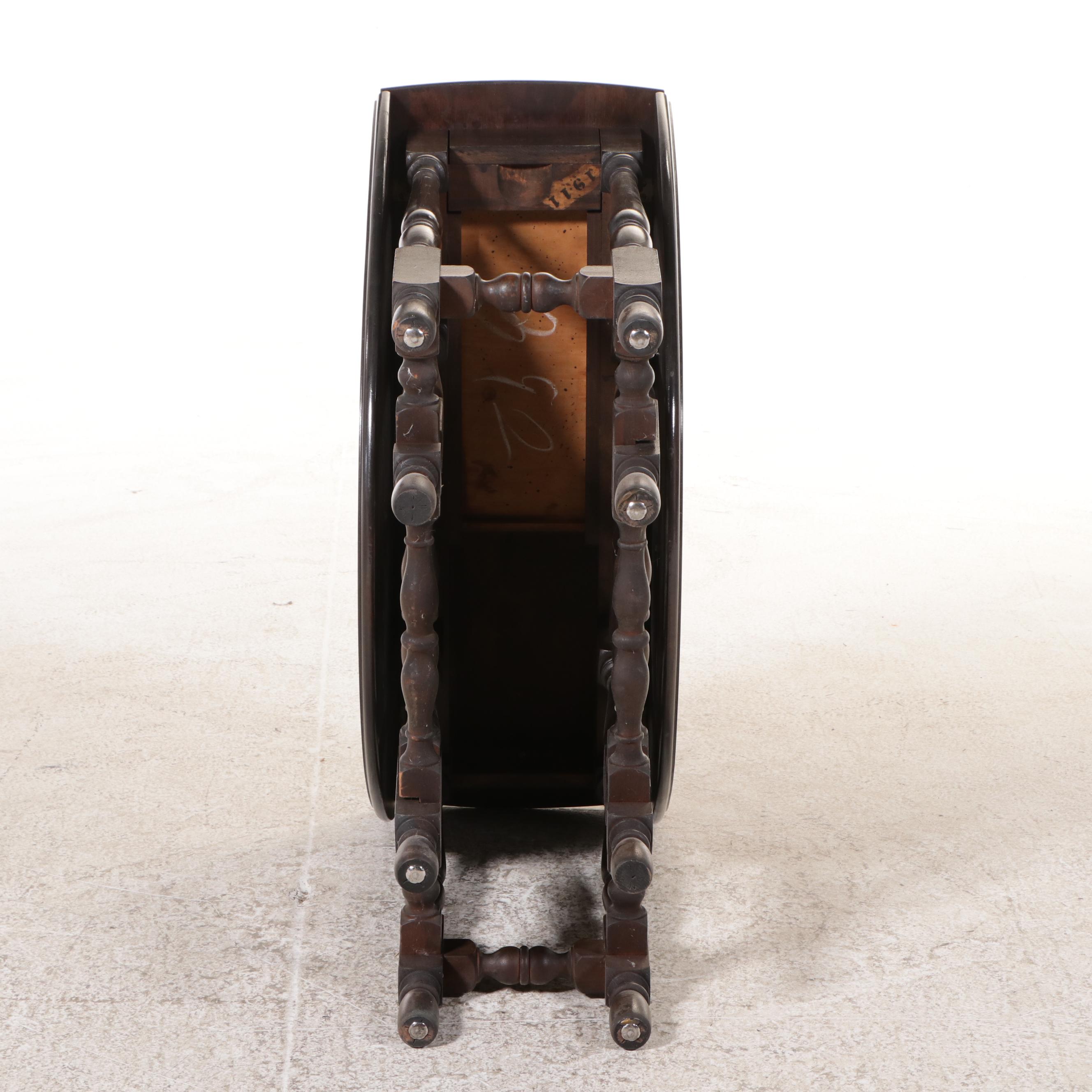 Jacobean Style Mahogany Drop Leaf Table