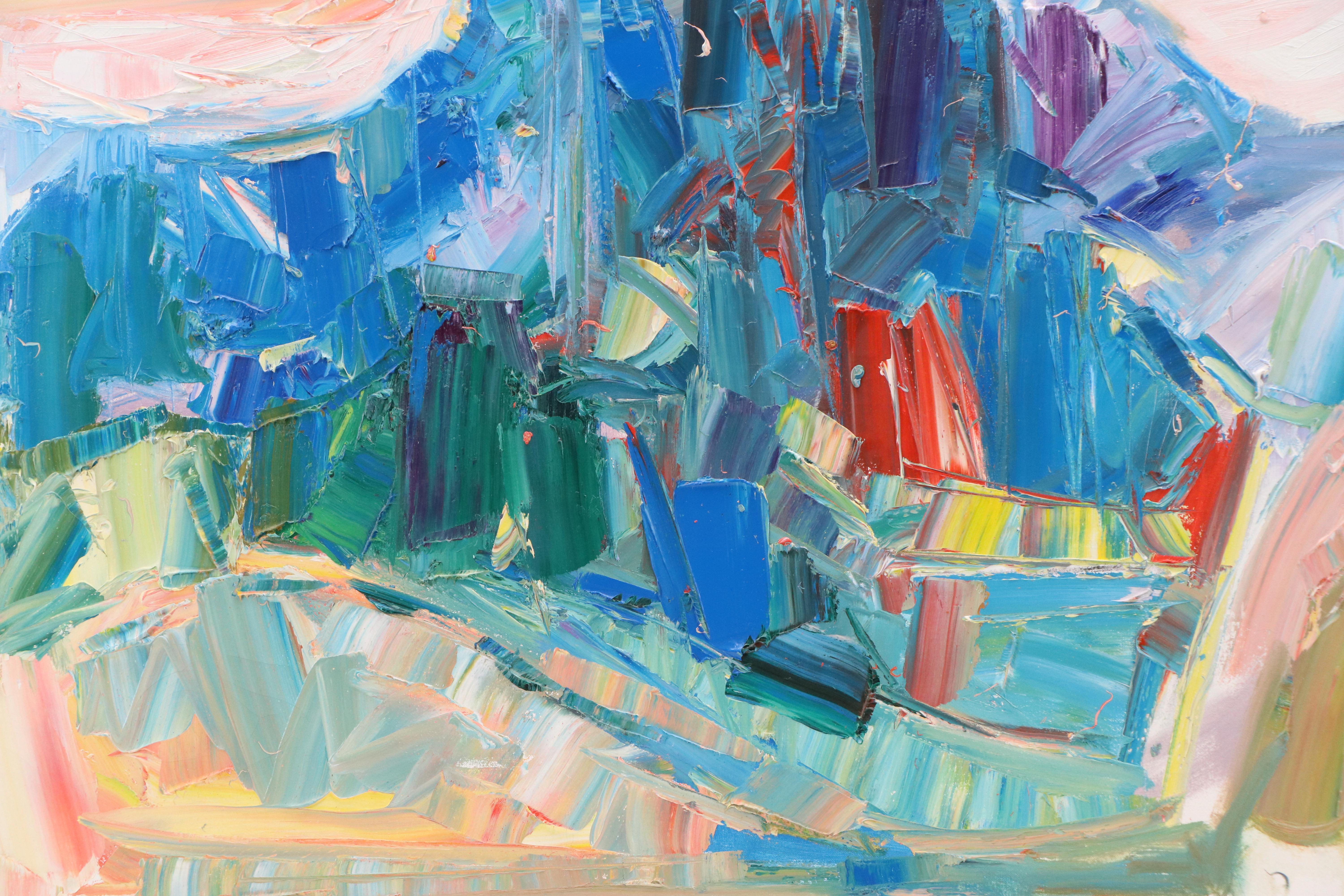Jack Meanwell Abstract Expressionist Oil Painting "Near the Laurentian Divide"
