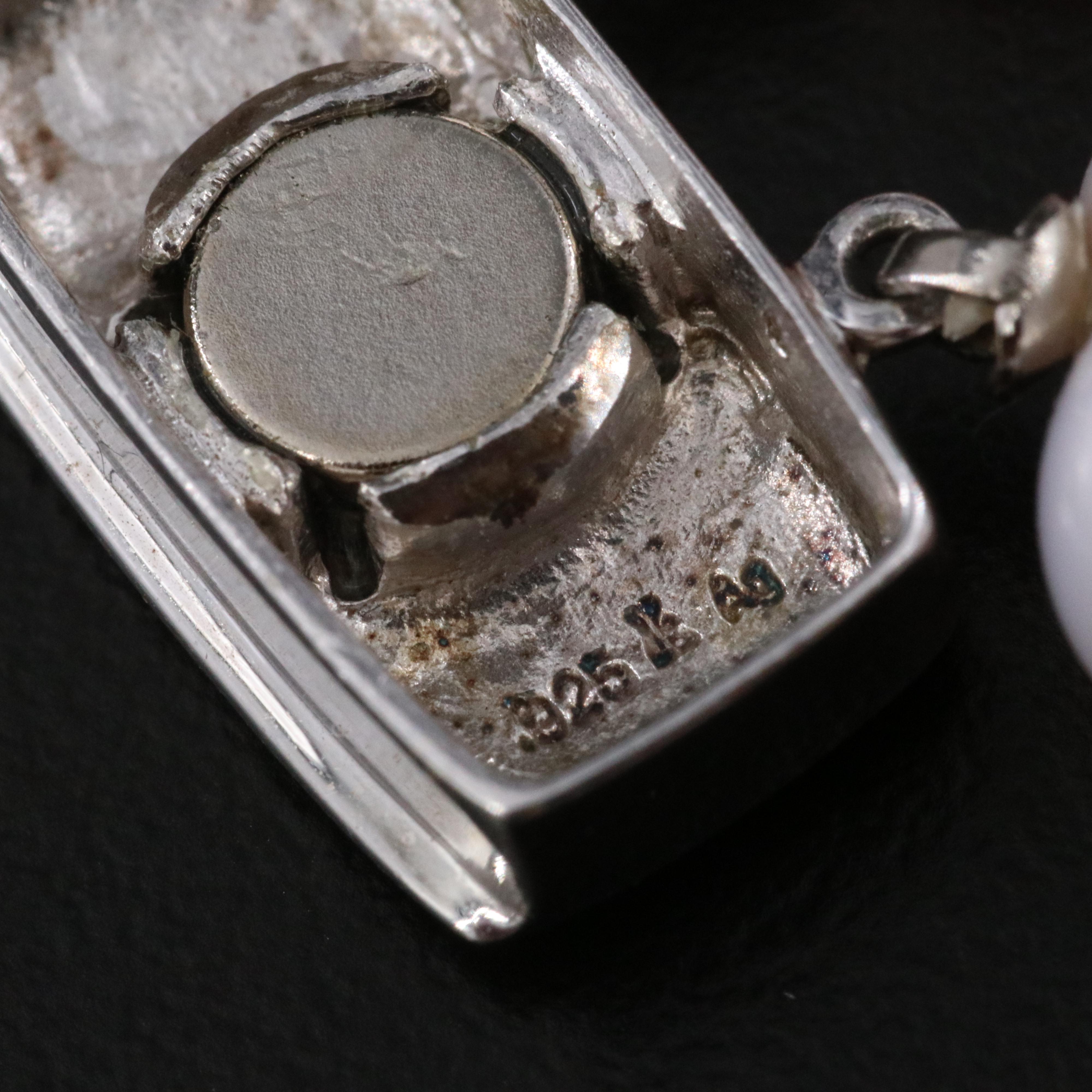 Double Strand Pearl Necklace with Sterling Magnetic Clasp