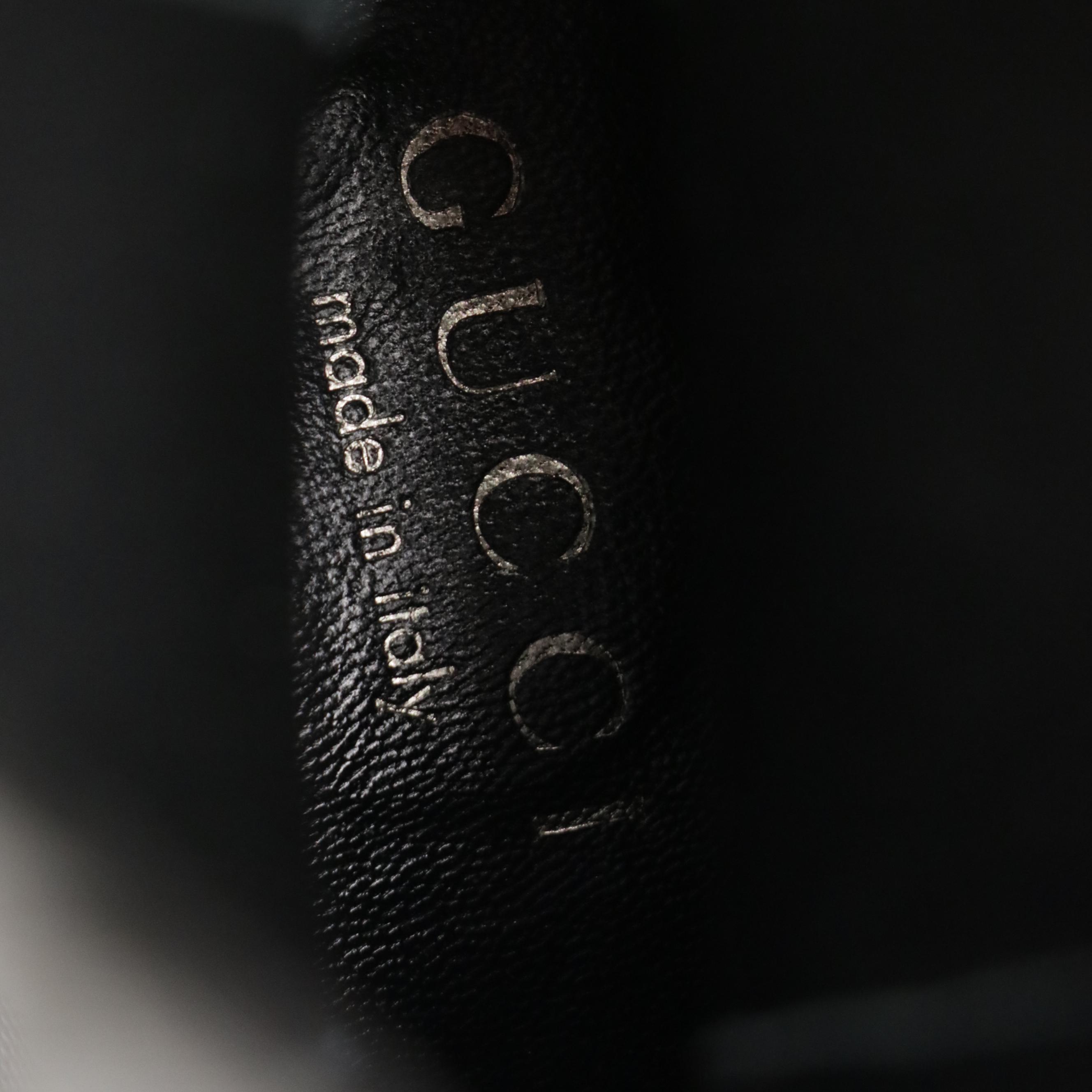 Gucci Black Nylon Square-Toe Chelsea Boots with Leather Trim