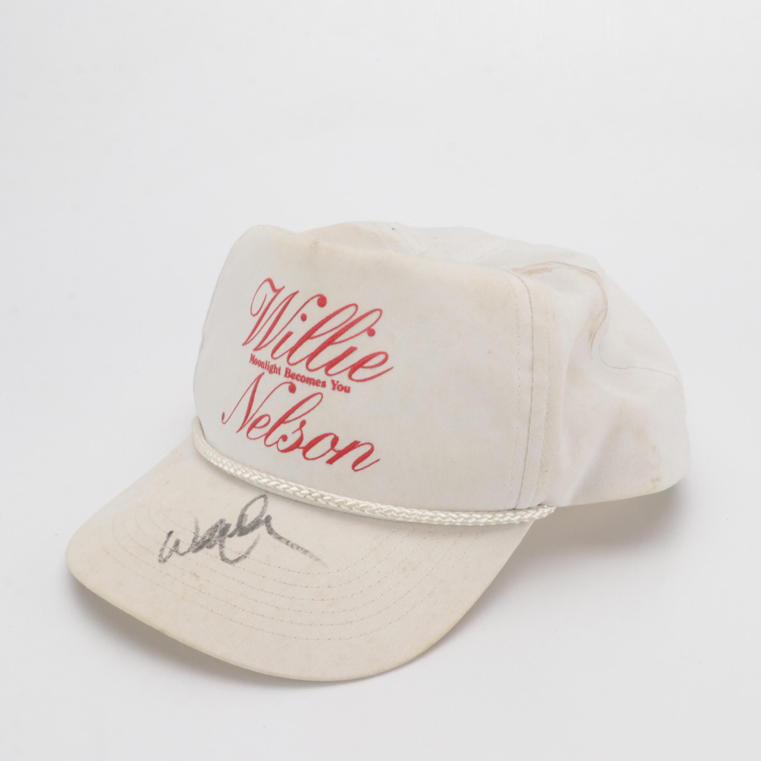 Willie Nelson Signed "Moonlight Becomes You" Embroidered Cap