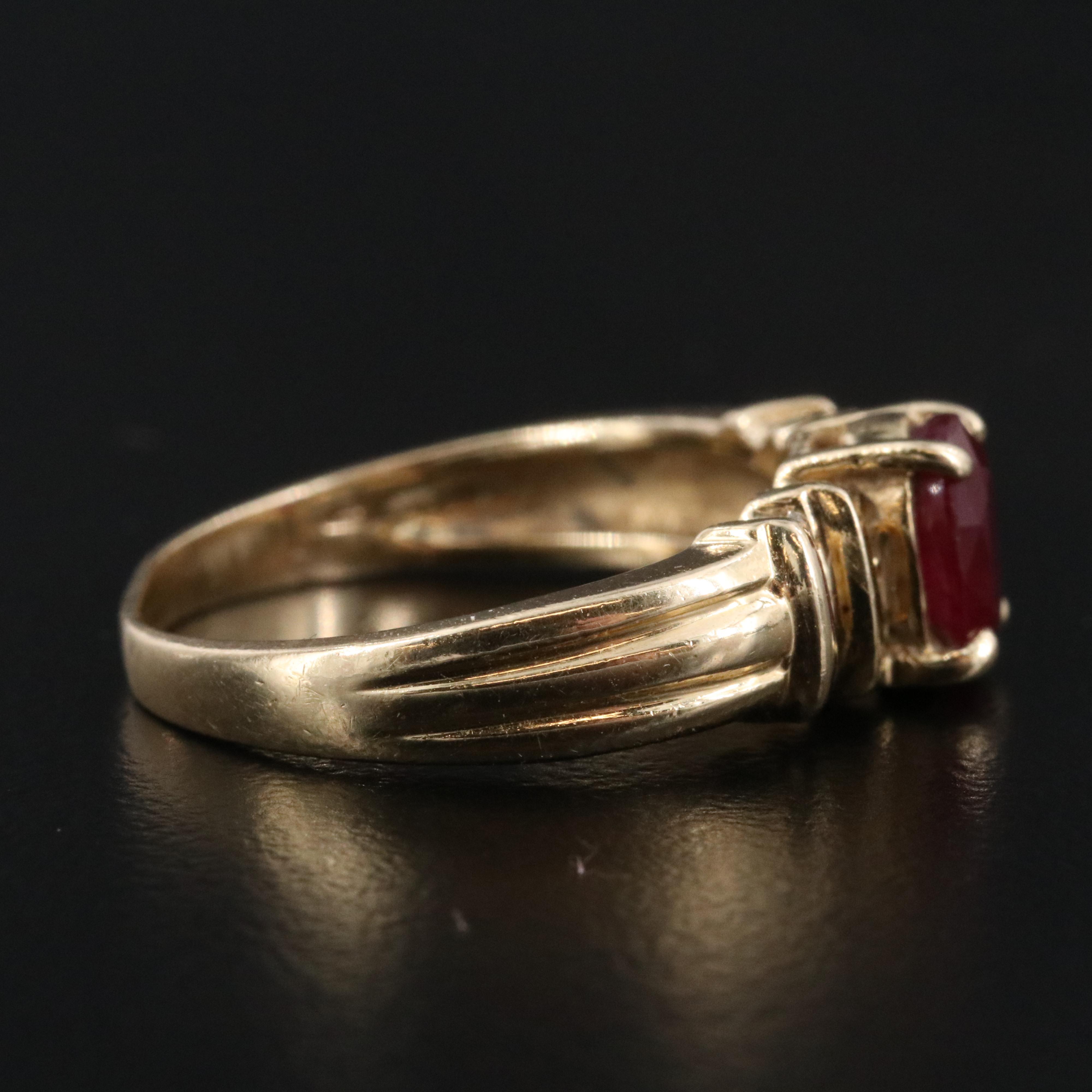 14K Ruby and Diamond Ring