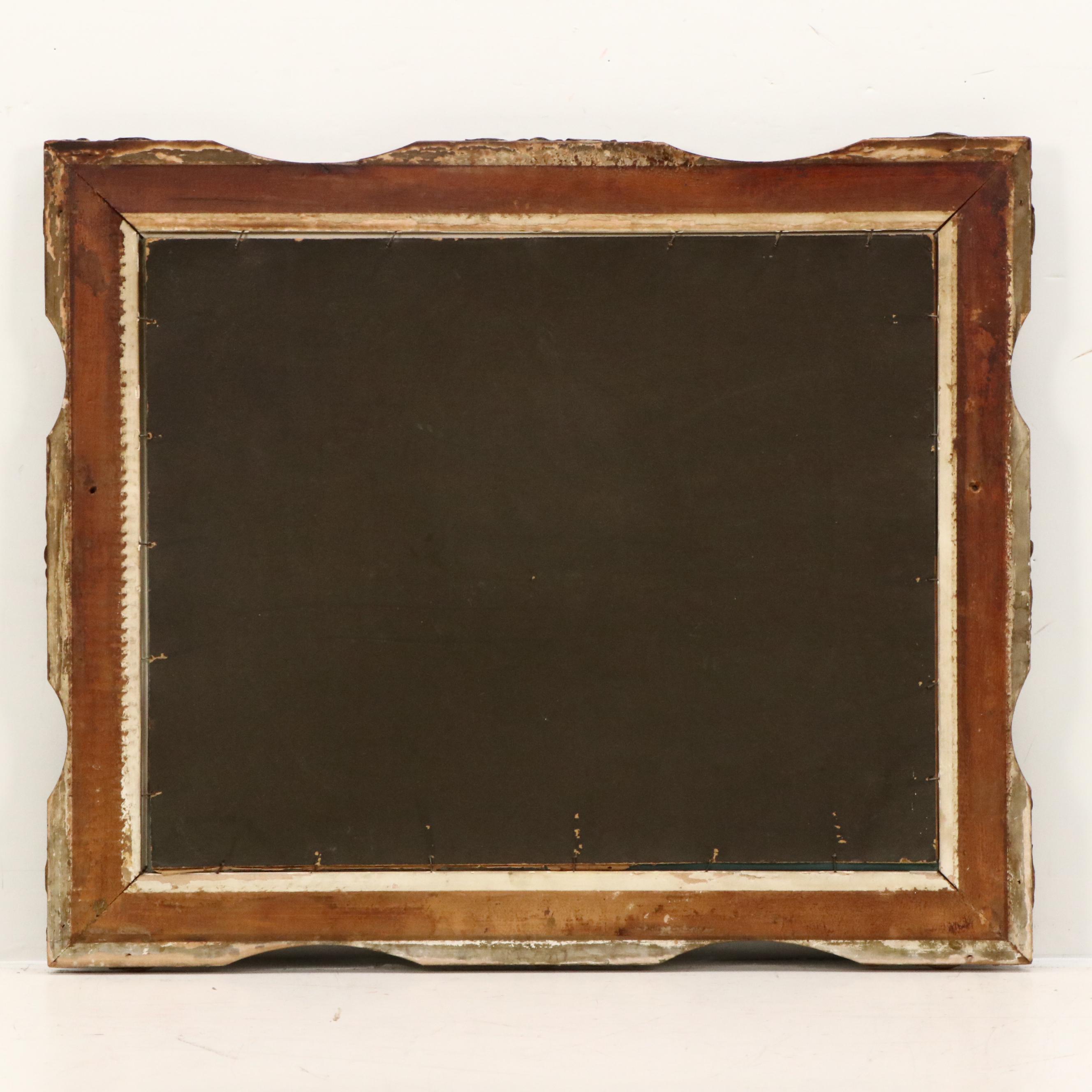 Reverse Glass Painting with Lithographic Elements "A Swiss Winter"