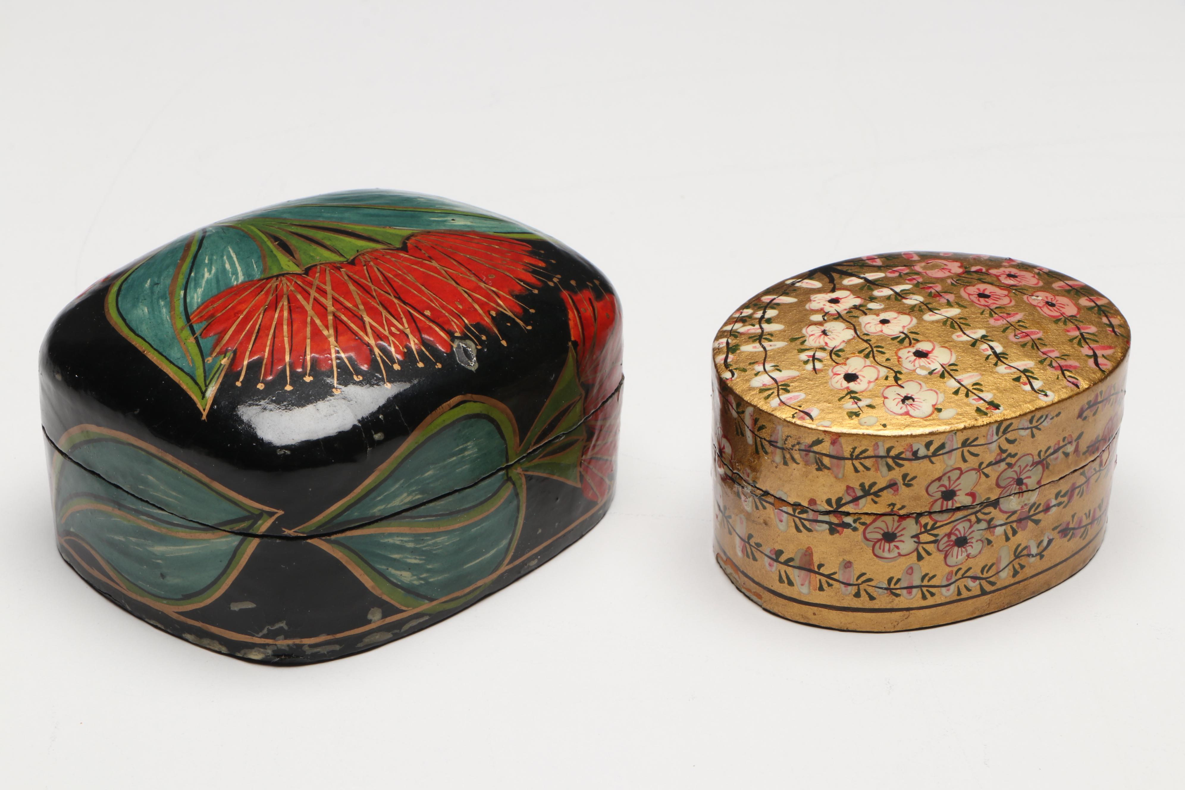 Pressed Flower Glass Box, Kashmir Indian Lacquer Box, and More Table Décor