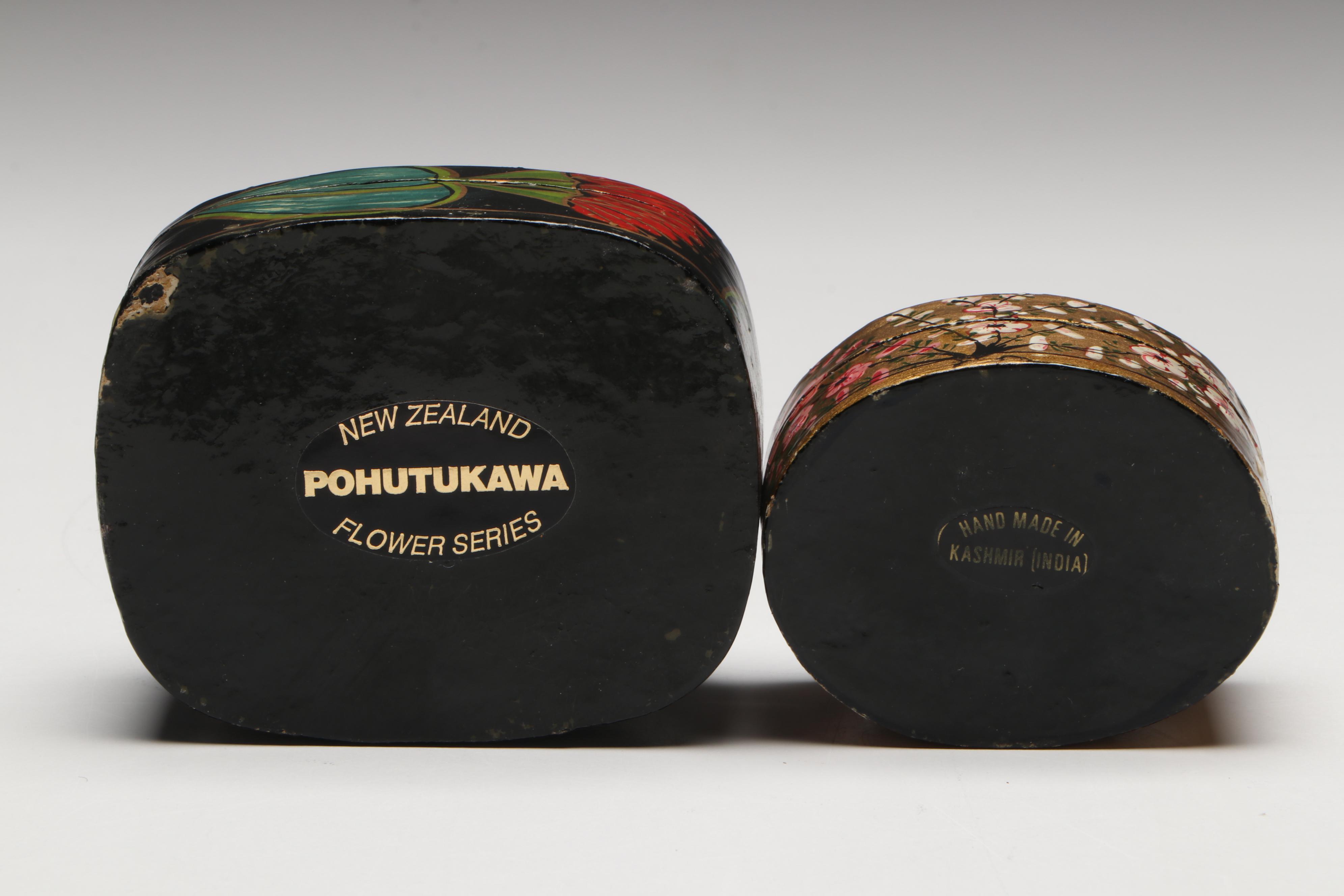 Pressed Flower Glass Box, Kashmir Indian Lacquer Box, and More Table Décor