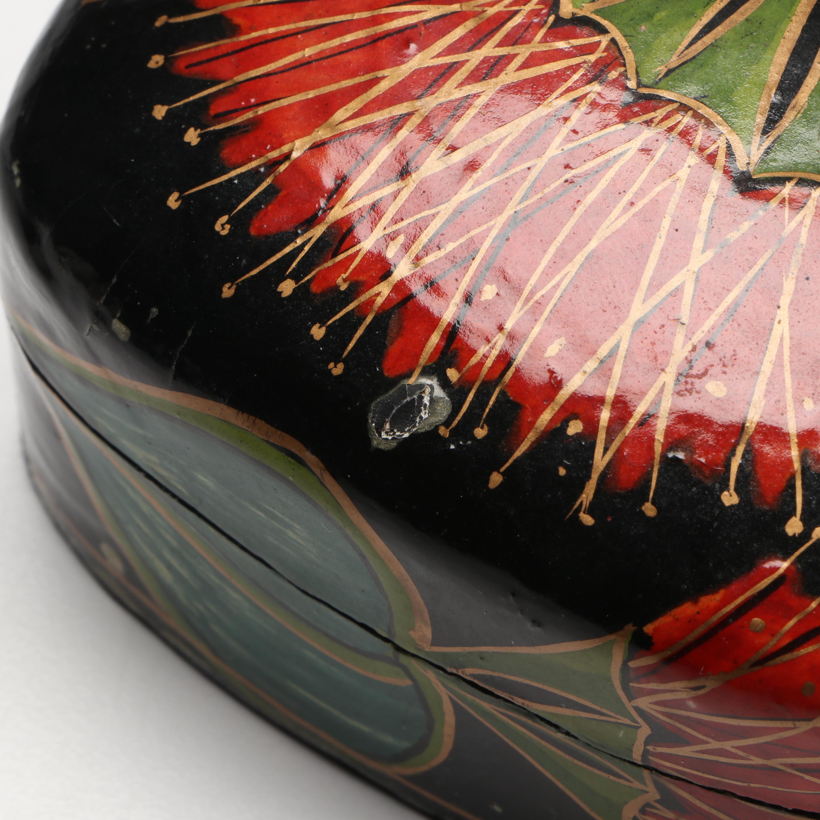 Pressed Flower Glass Box, Kashmir Indian Lacquer Box, and More Table Décor