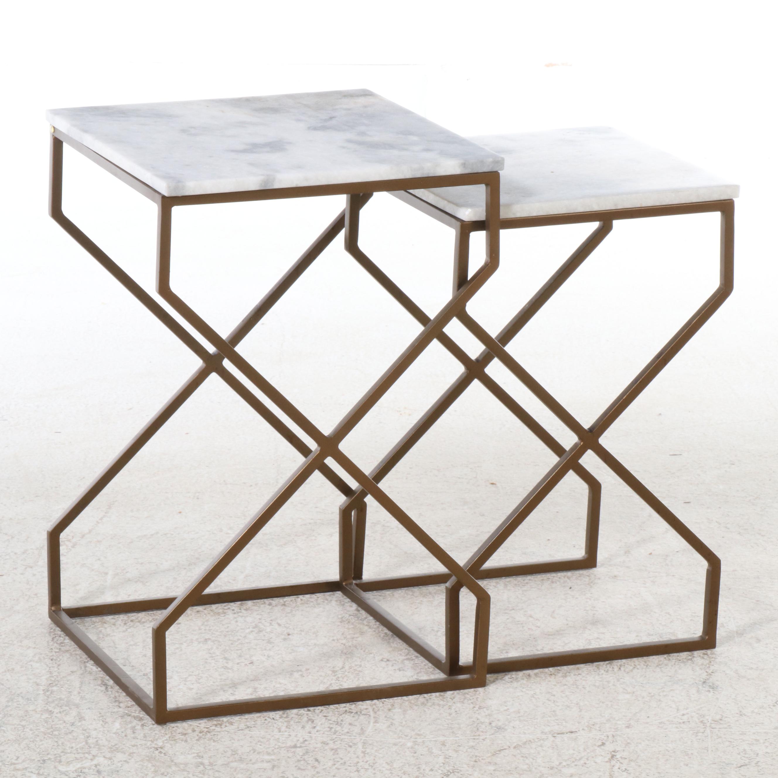 Modern Marble Top Nesting Tables