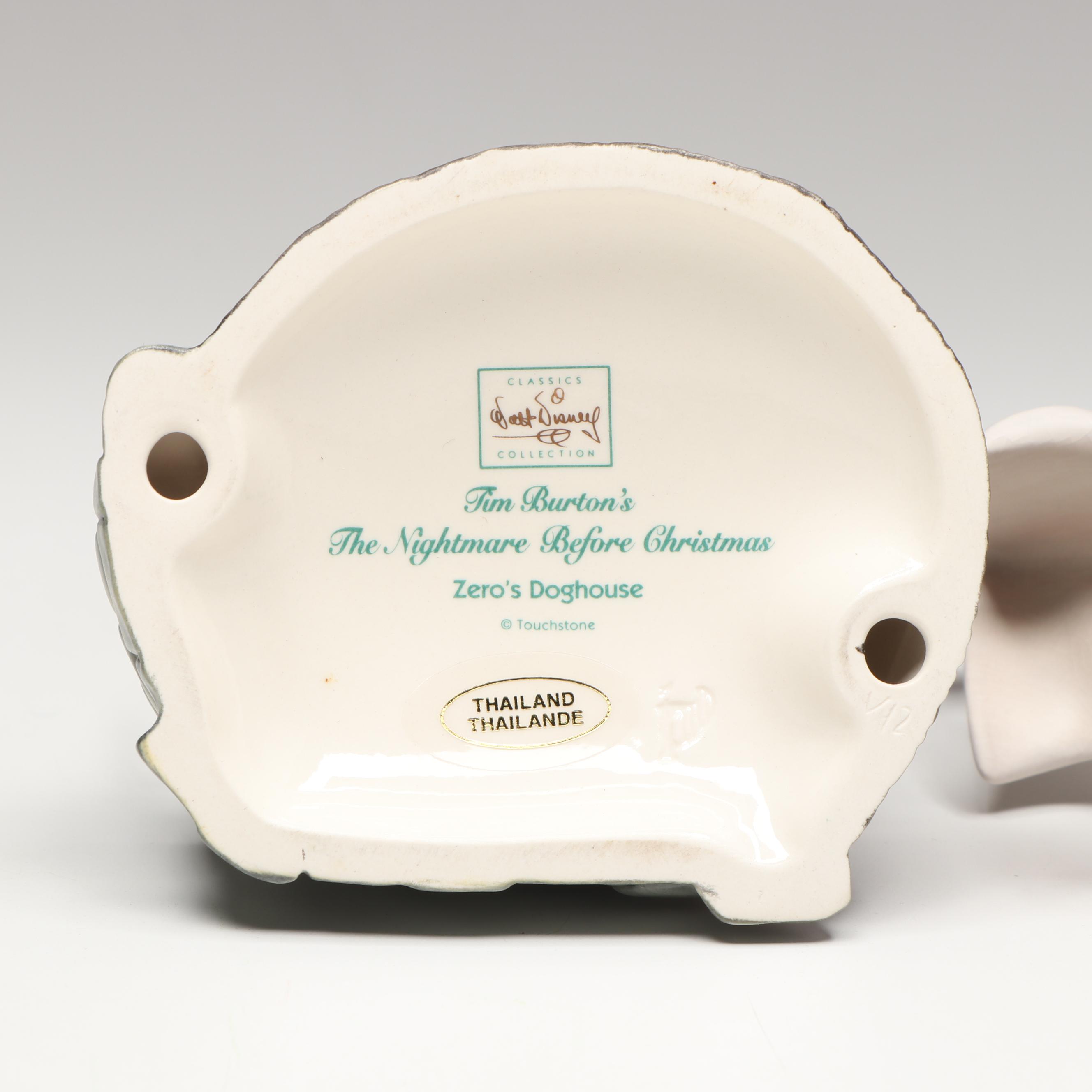 Disney "Spirited Companion" and "Zero's Doghouse" Porcelain Figurines, 2000s