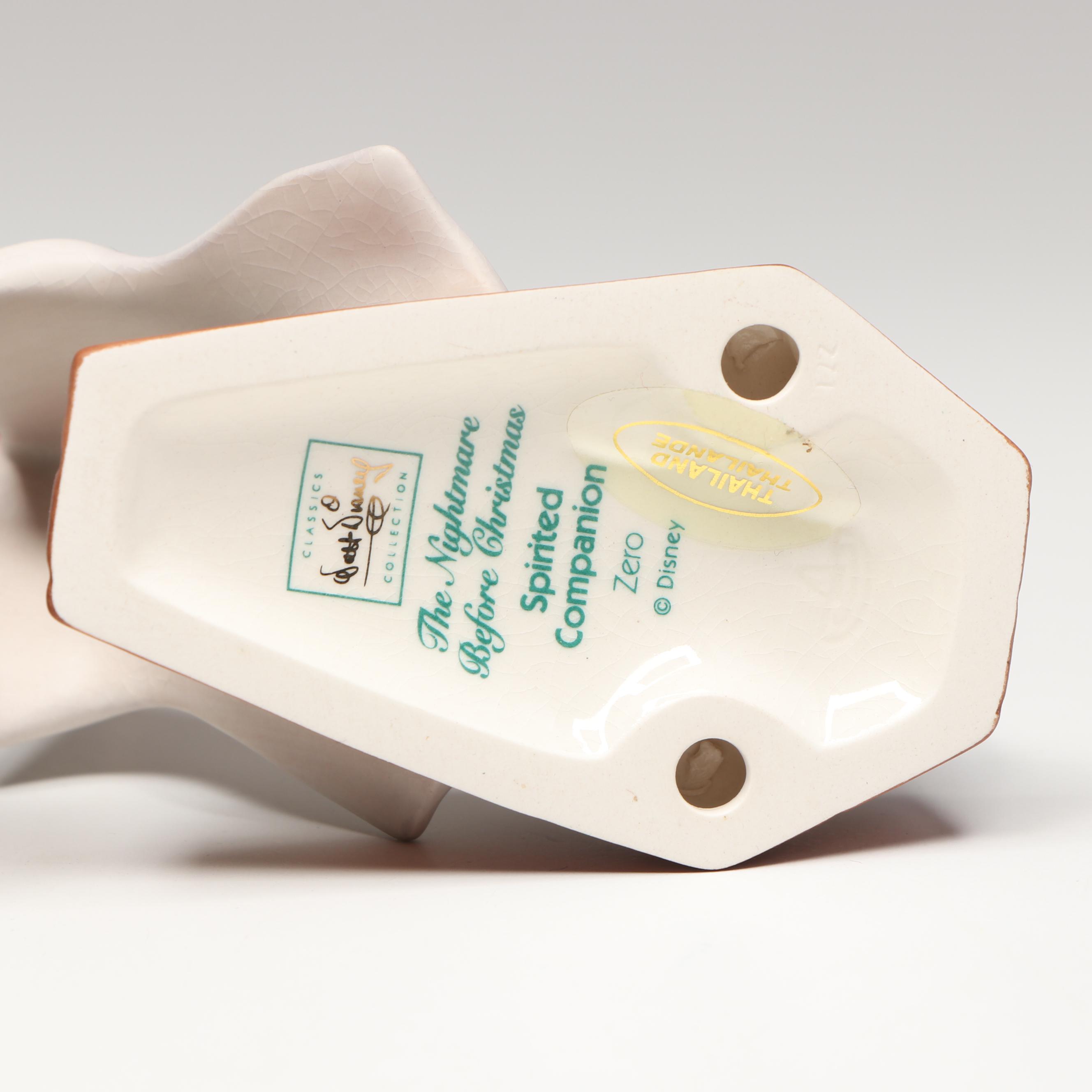 Disney "Spirited Companion" and "Zero's Doghouse" Porcelain Figurines, 2000s