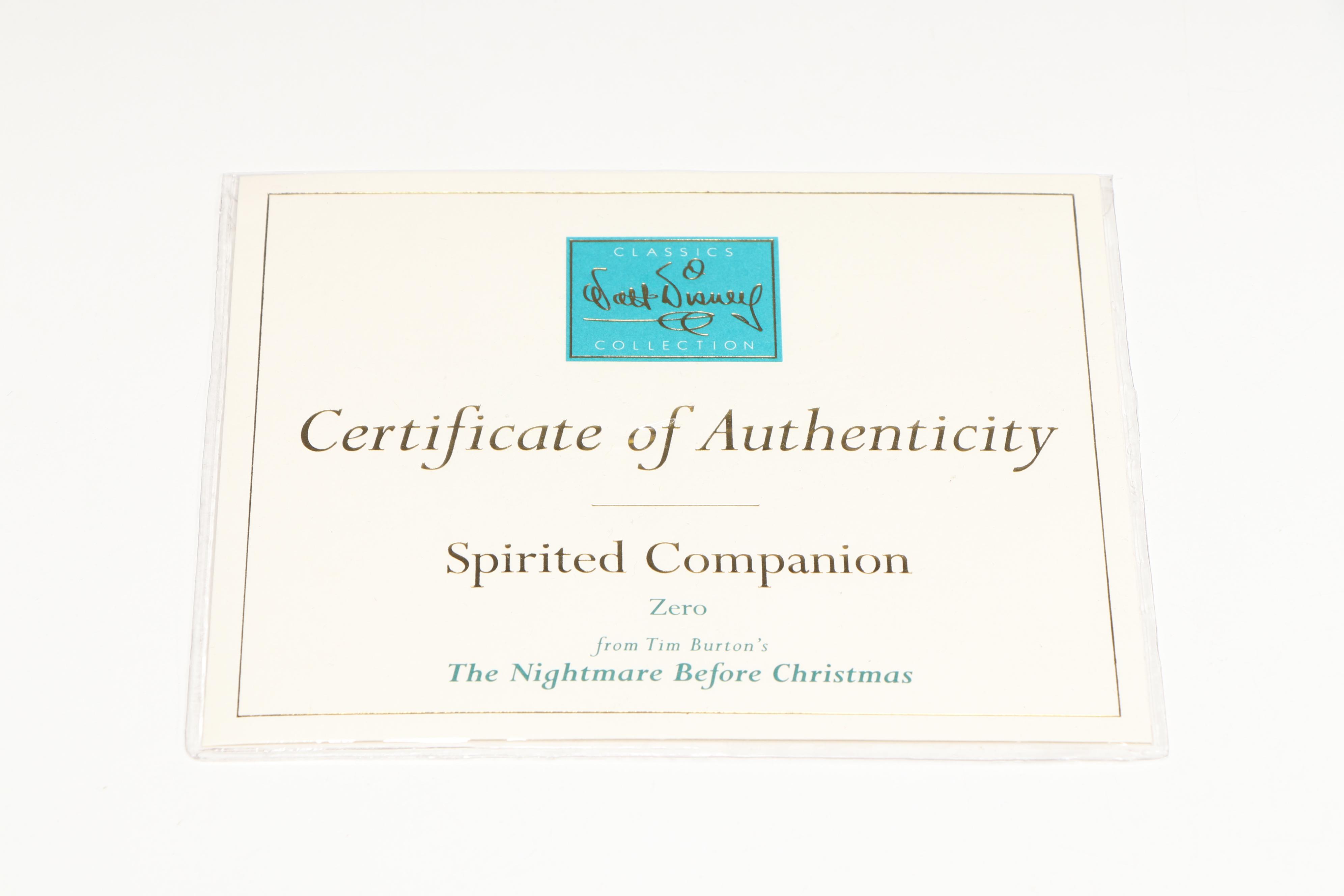 Disney "Spirited Companion" and "Zero's Doghouse" Porcelain Figurines, 2000s