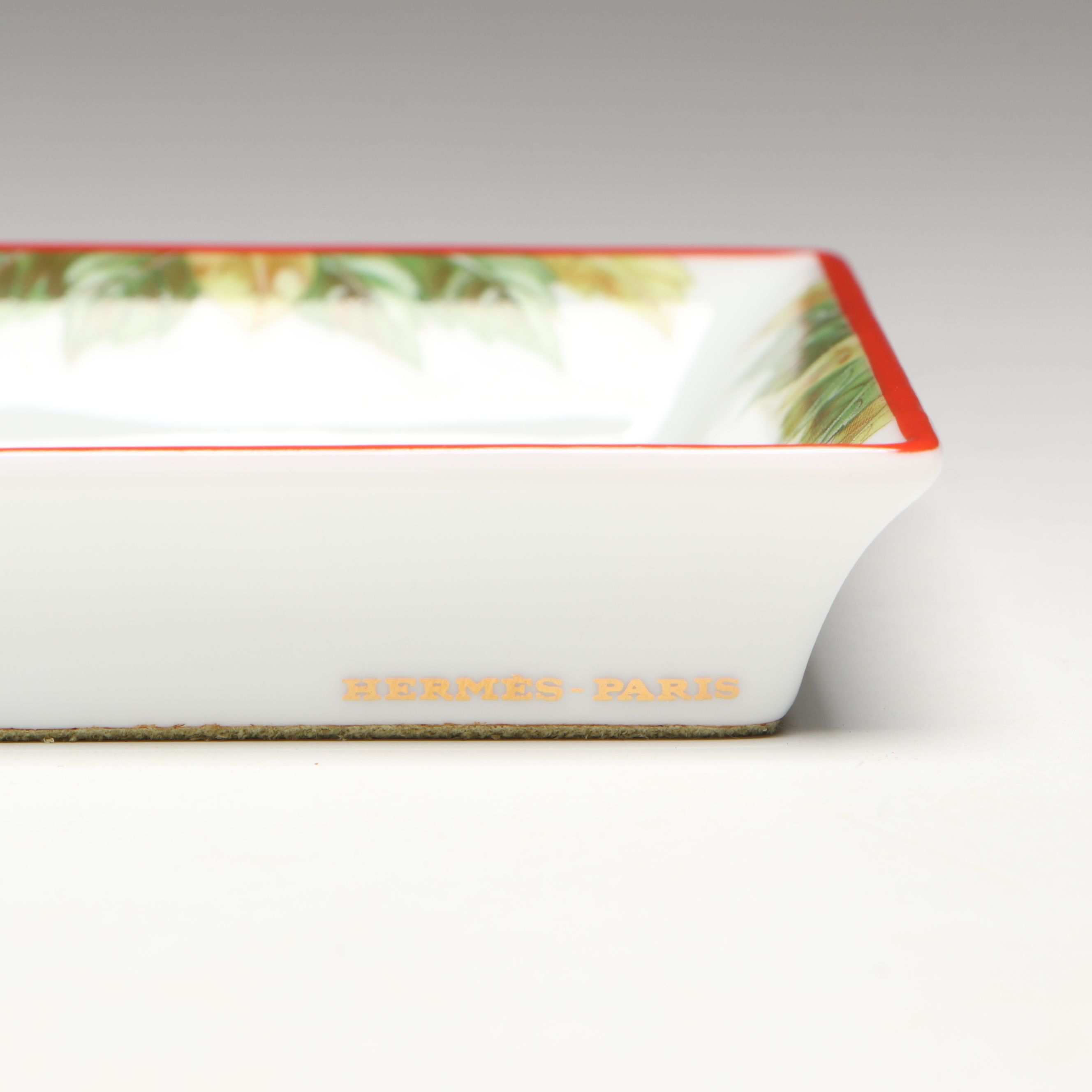 Hermès "Le Jardin de Pythagore" Small Square Porcelain Tray