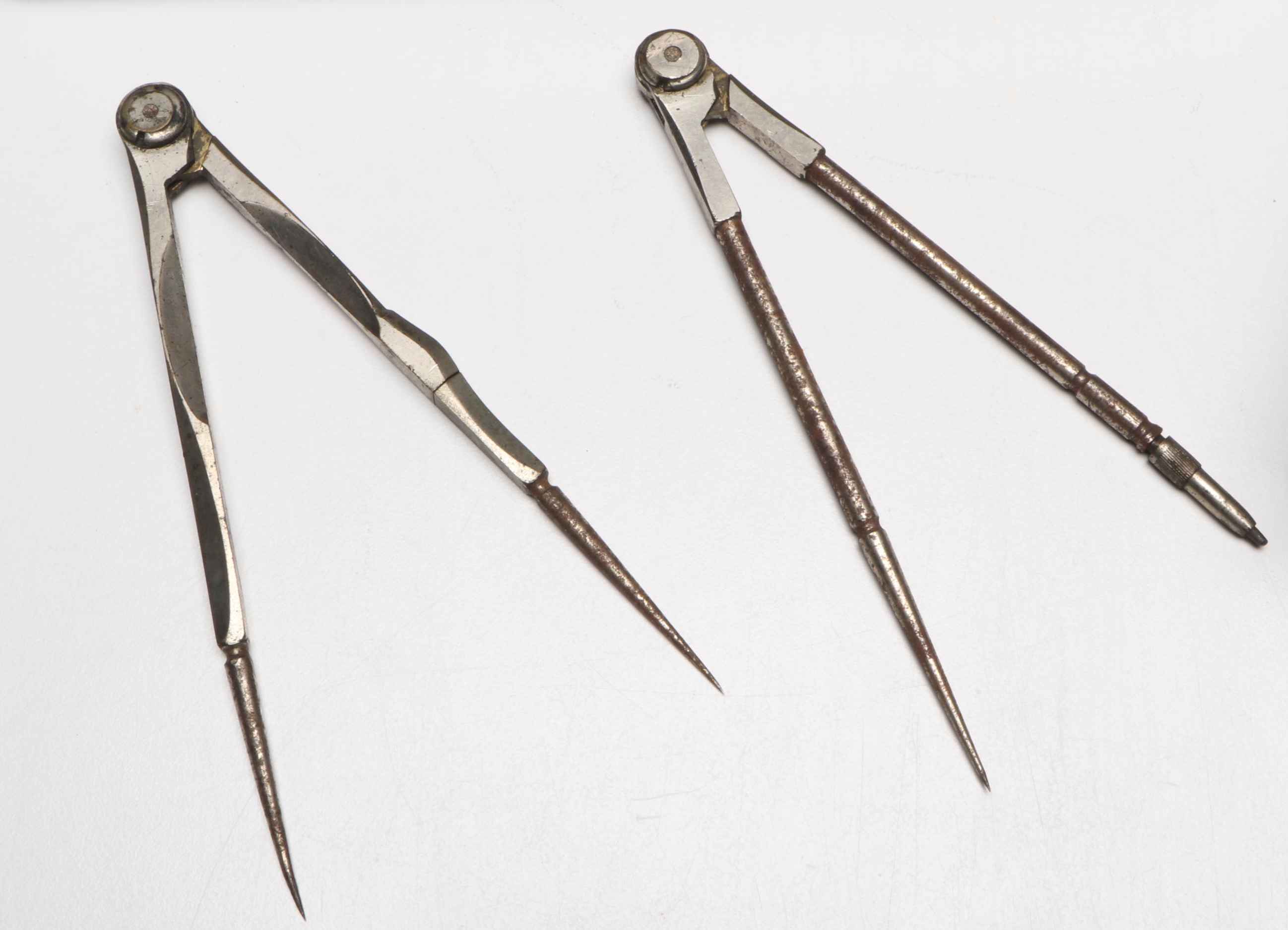 Decoupage Drawing Tool Storage and Cat Music Box, Late 19th/ Early 20th Century