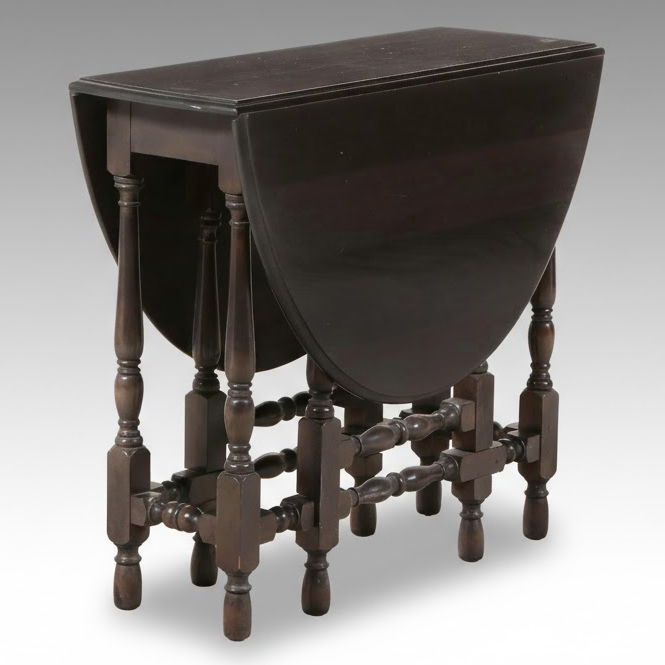 Jacobean Style Mahogany Drop Leaf Table