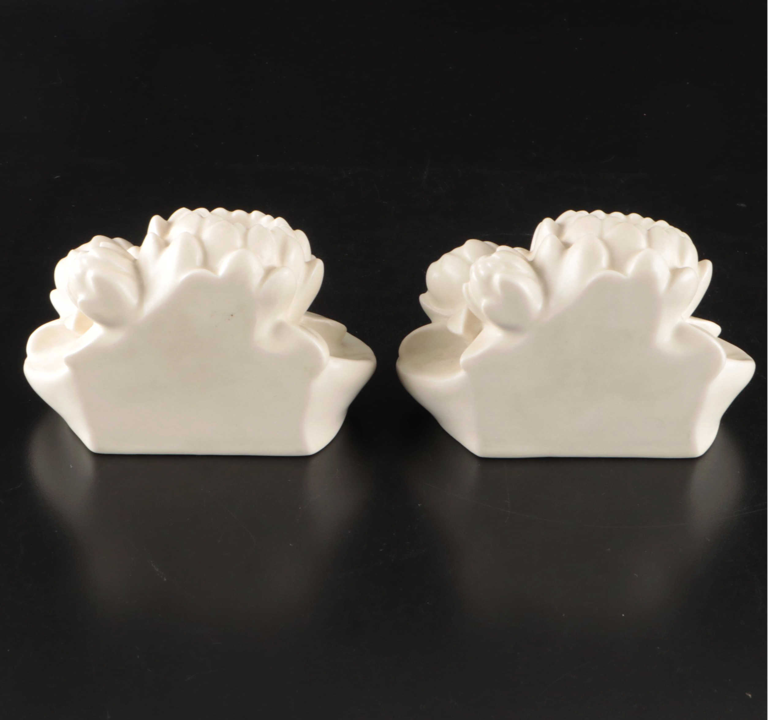 Rookwood Lotus Ceramic Bookends, 1942