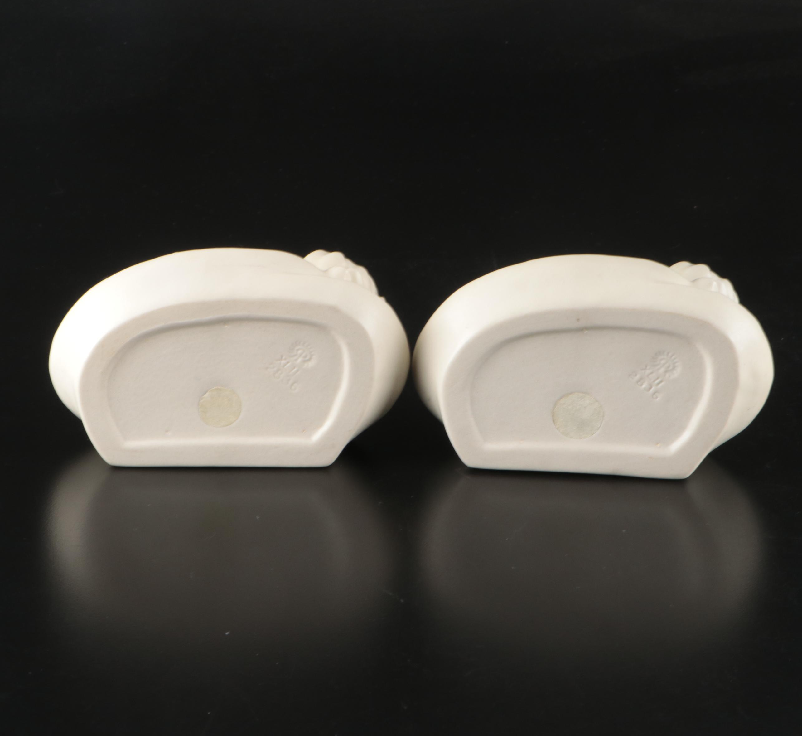 Rookwood Lotus Ceramic Bookends, 1942